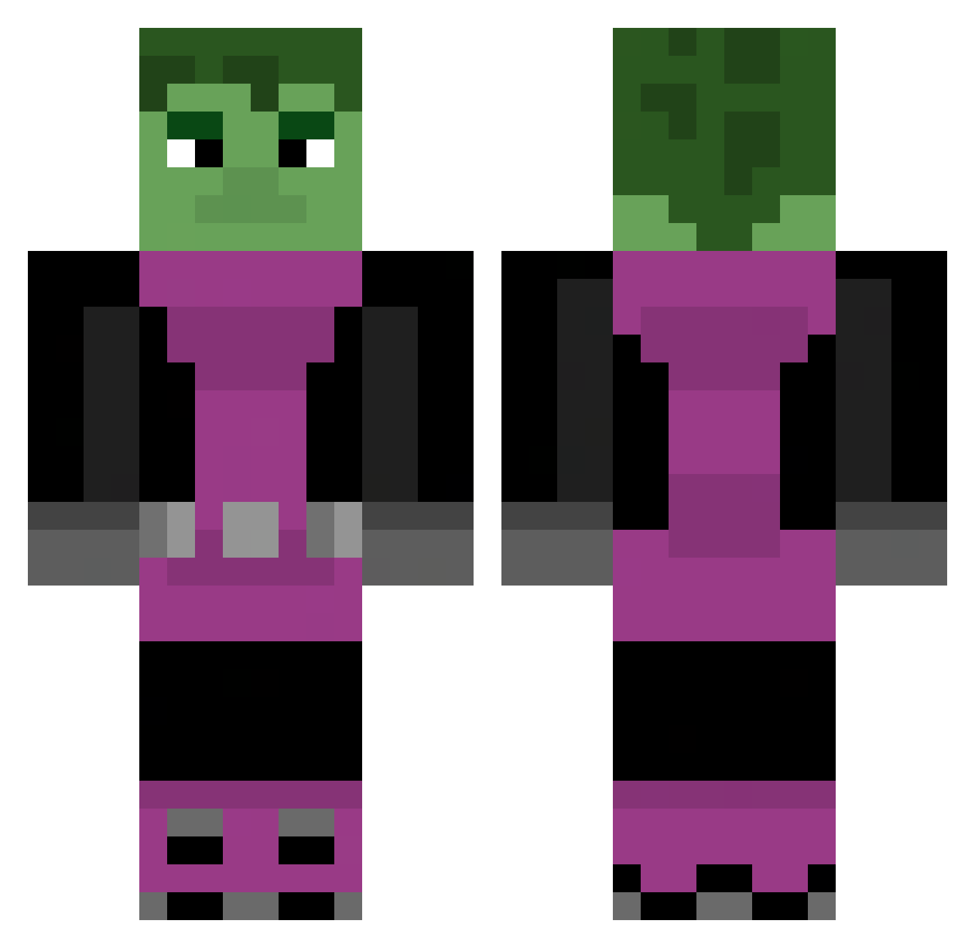 zamotinha Minecraft skin, front and back view