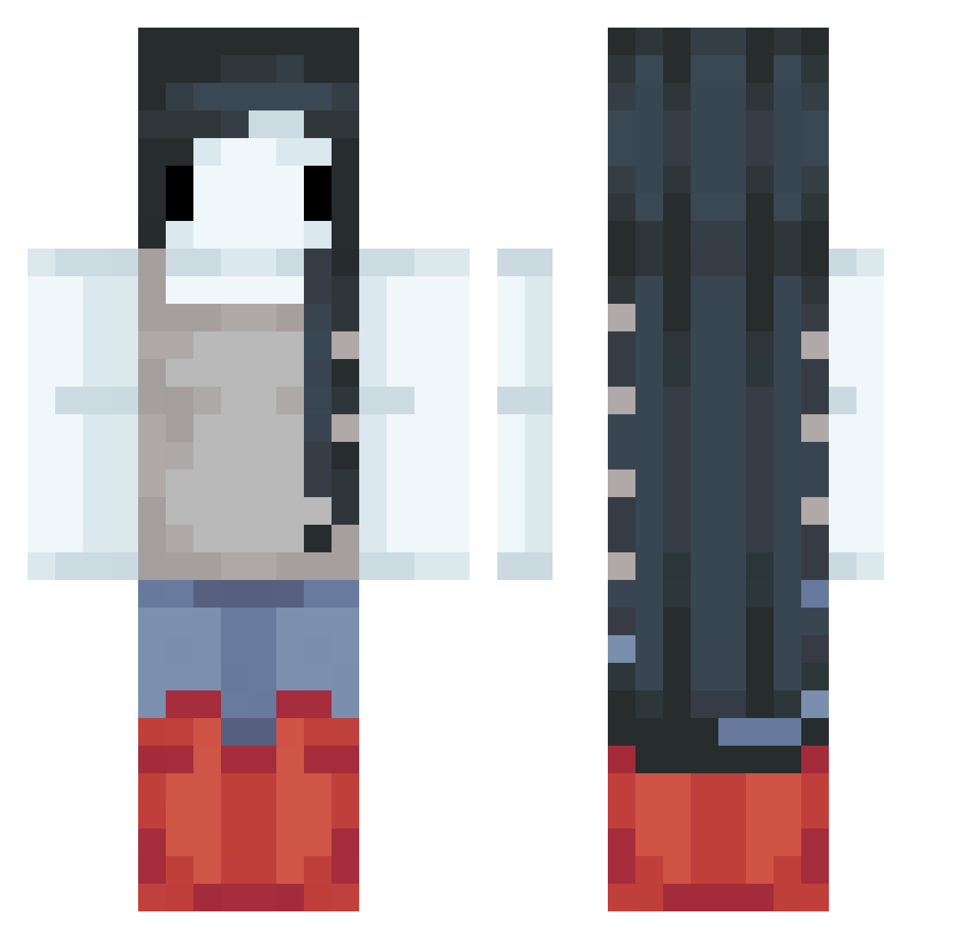 lobaoscura Minecraft skin, front and back view