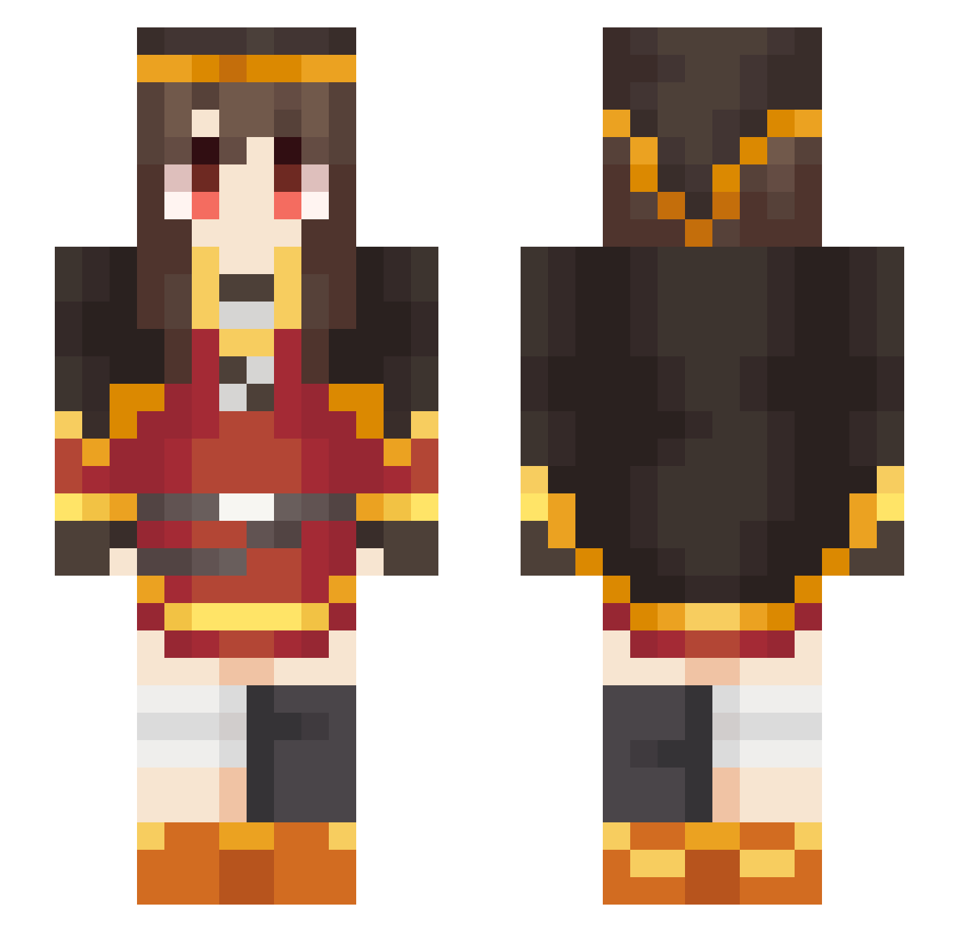 Pauli3_ Minecraft skin, front and back view