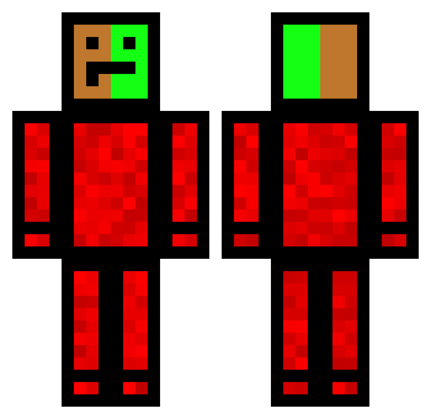AnnaHAB Minecraft skin, front and back view