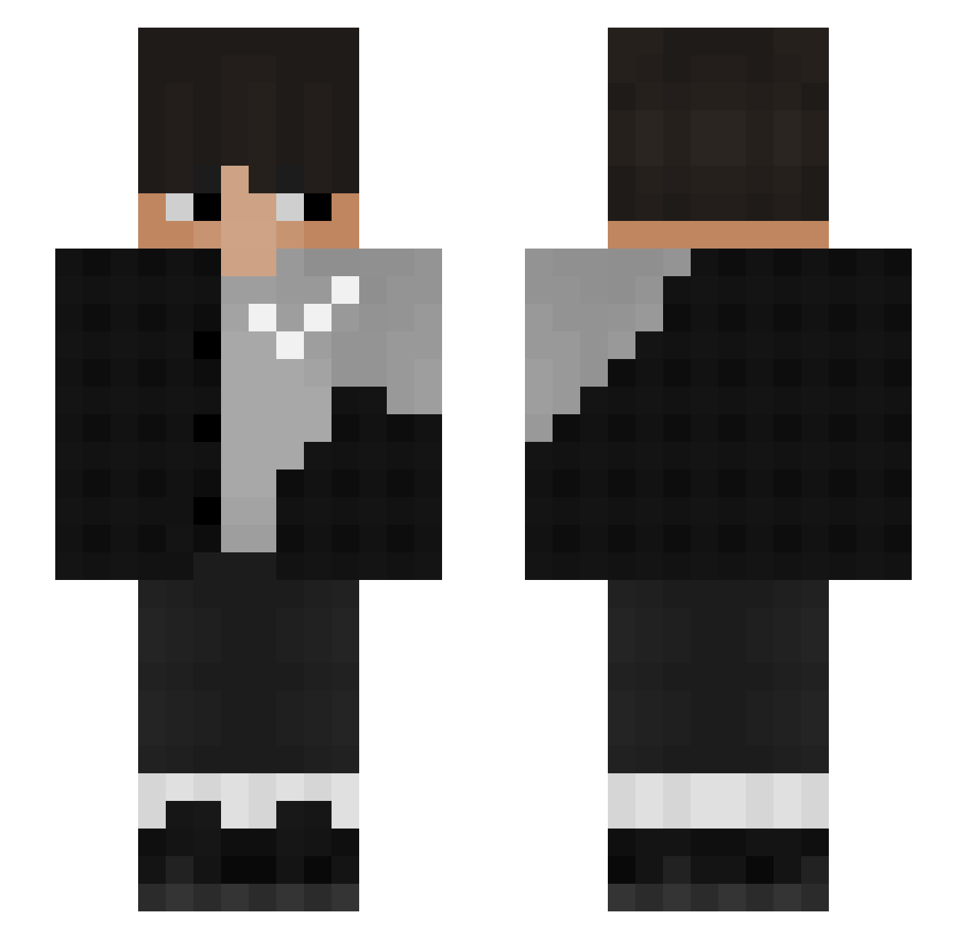 waveturk Minecraft skin, front and back view