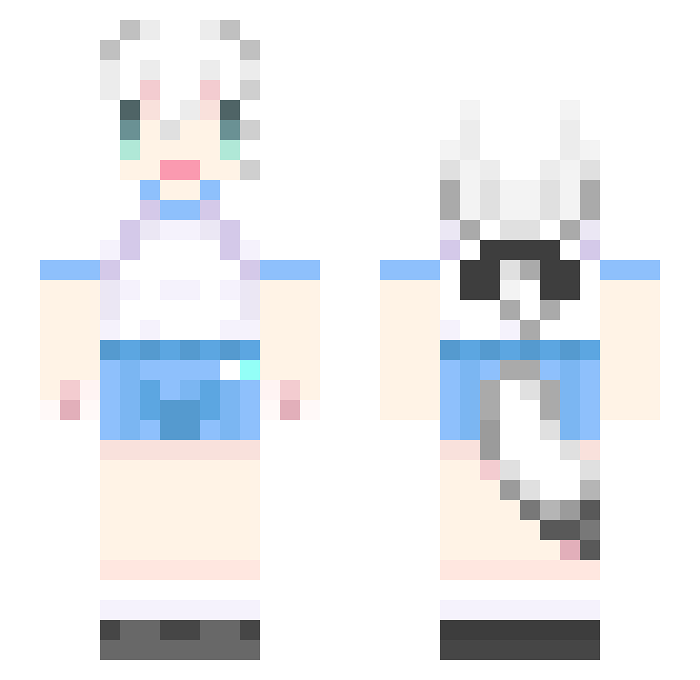 daquiri Minecraft skin, front and back view