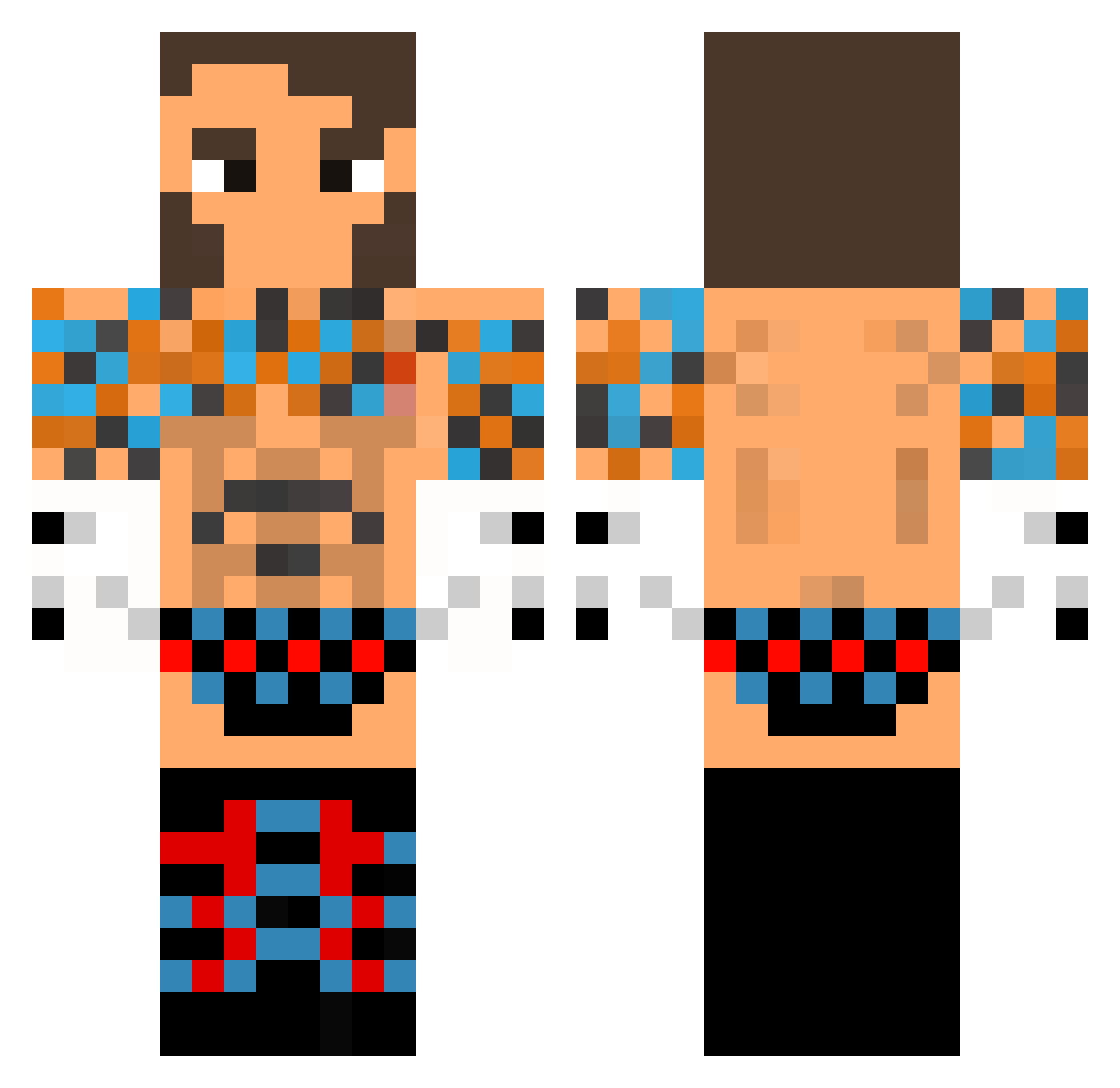 Weenton_ Minecraft skin, front and back view