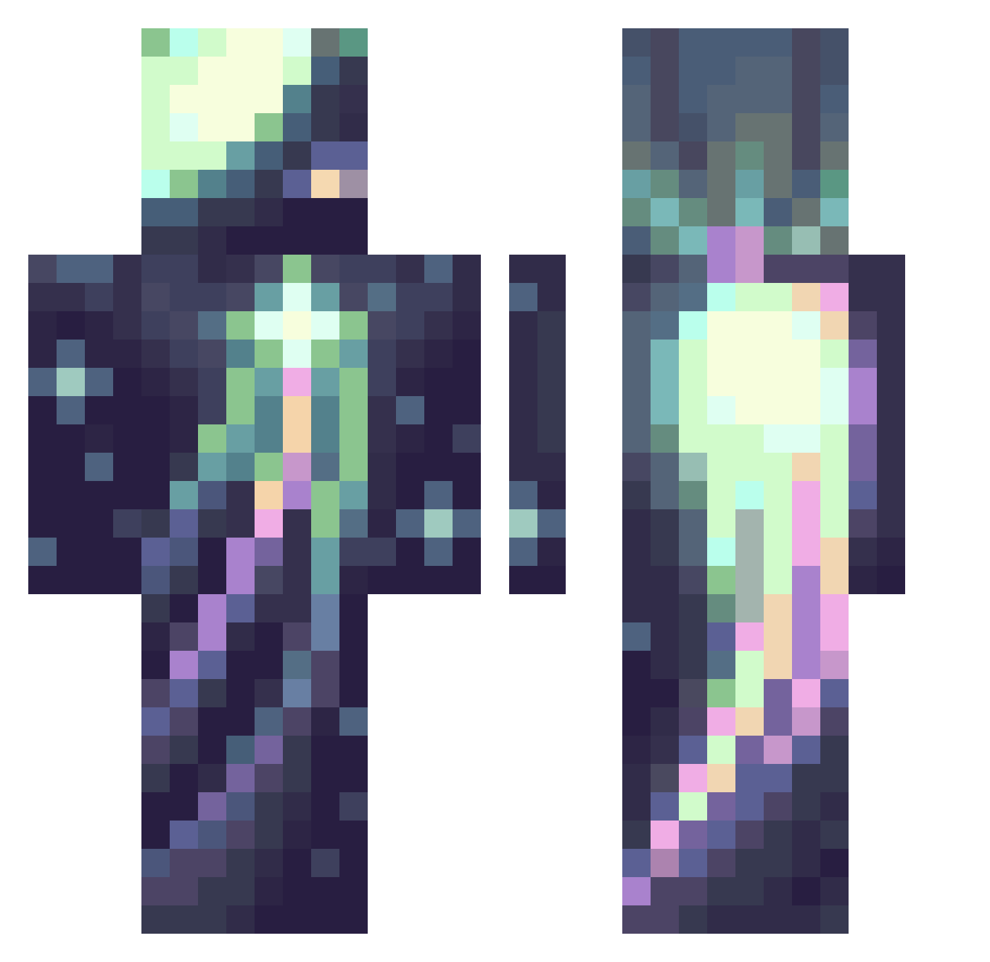 elijahg Minecraft skin, front and back view