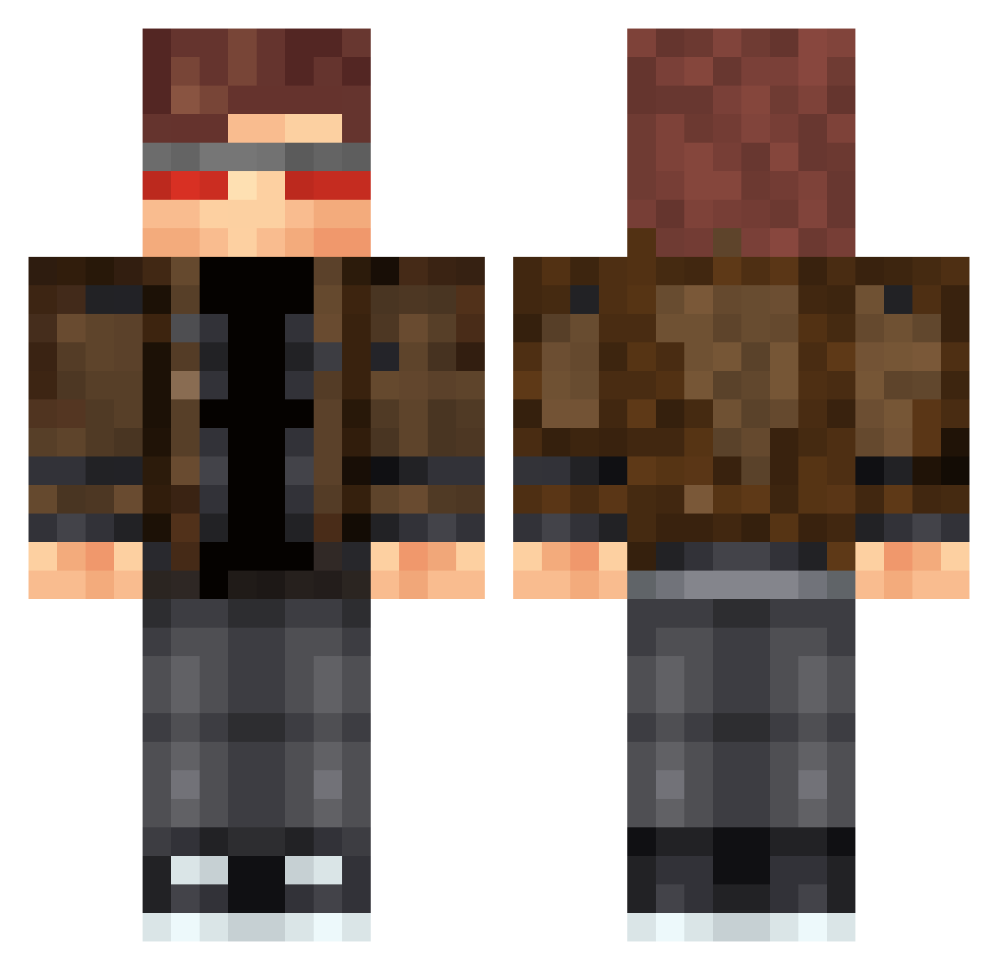panparadox Minecraft skin, front and back view