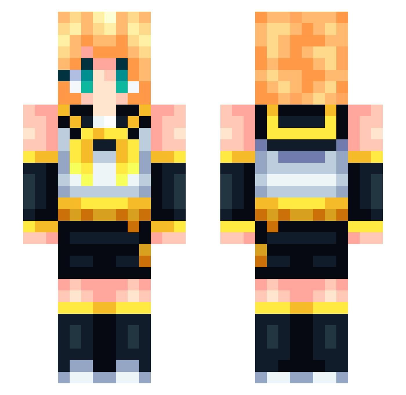 Paladin_Malenia Minecraft skin, front and back view