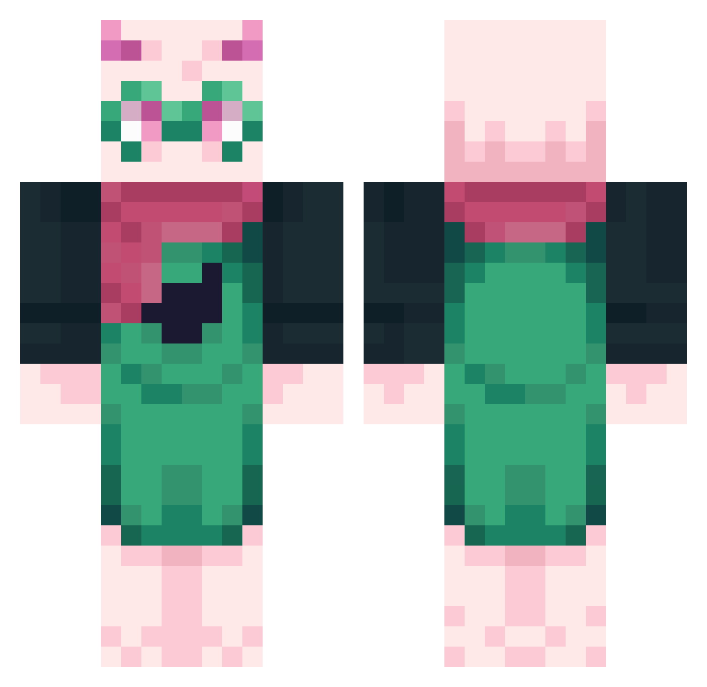 CStar311 Minecraft skin, front and back view