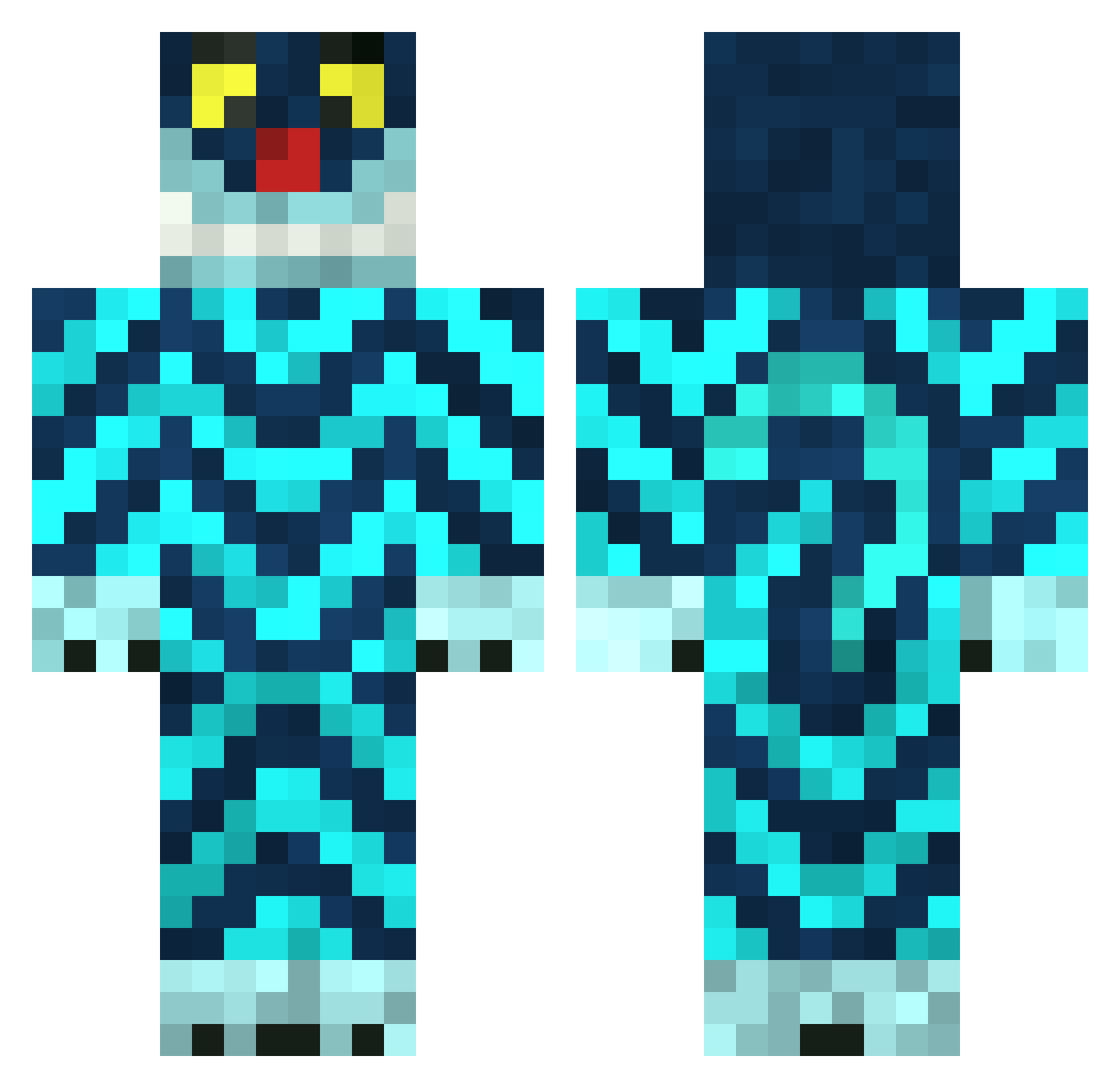 CosmoDomii Minecraft skin, front and back view