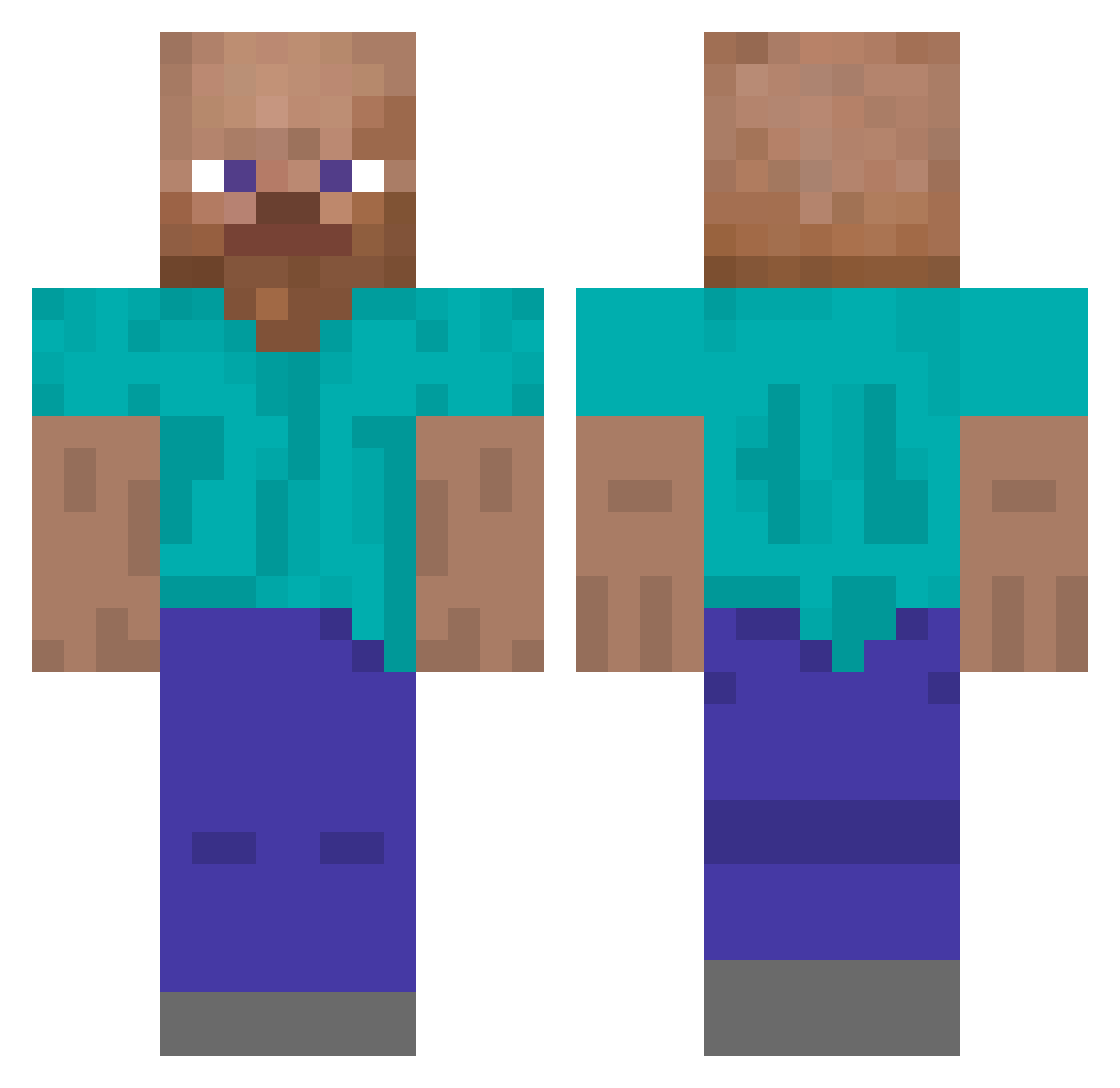 _KryPro_ Minecraft skin, front and back view
