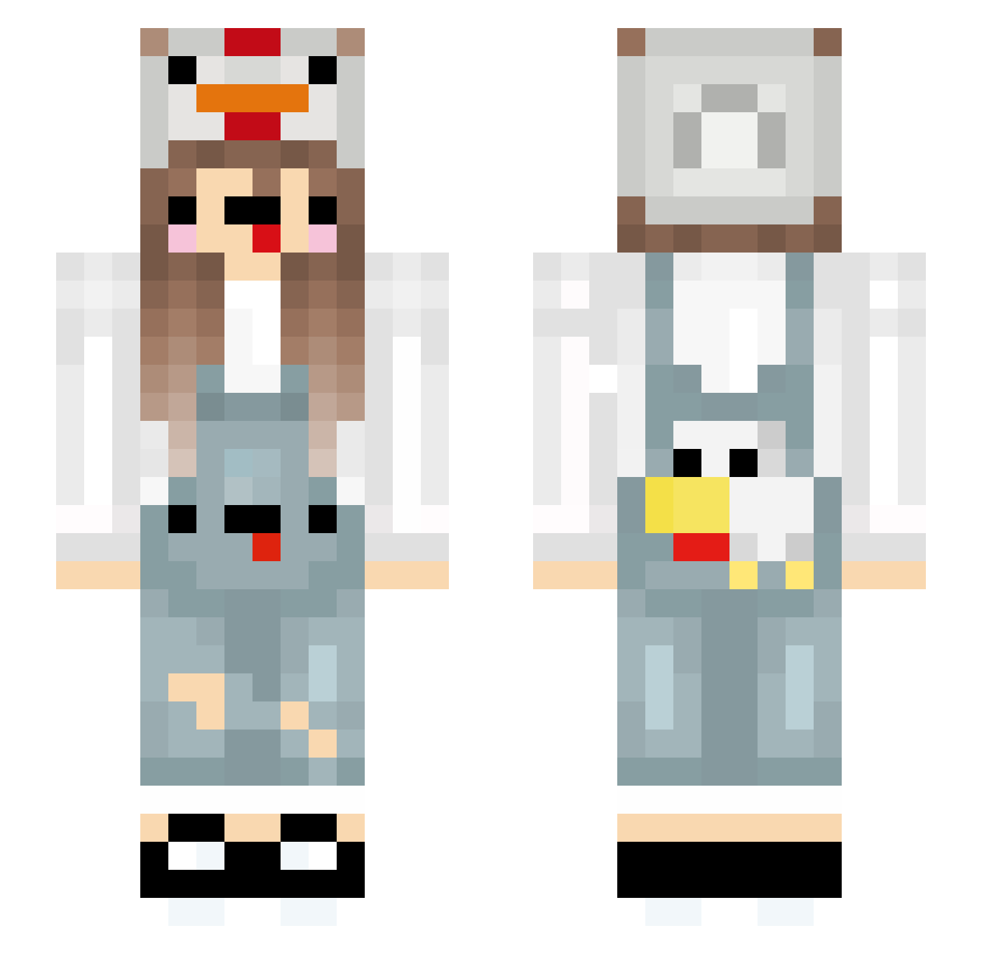 Catiiii Minecraft skin, front and back view
