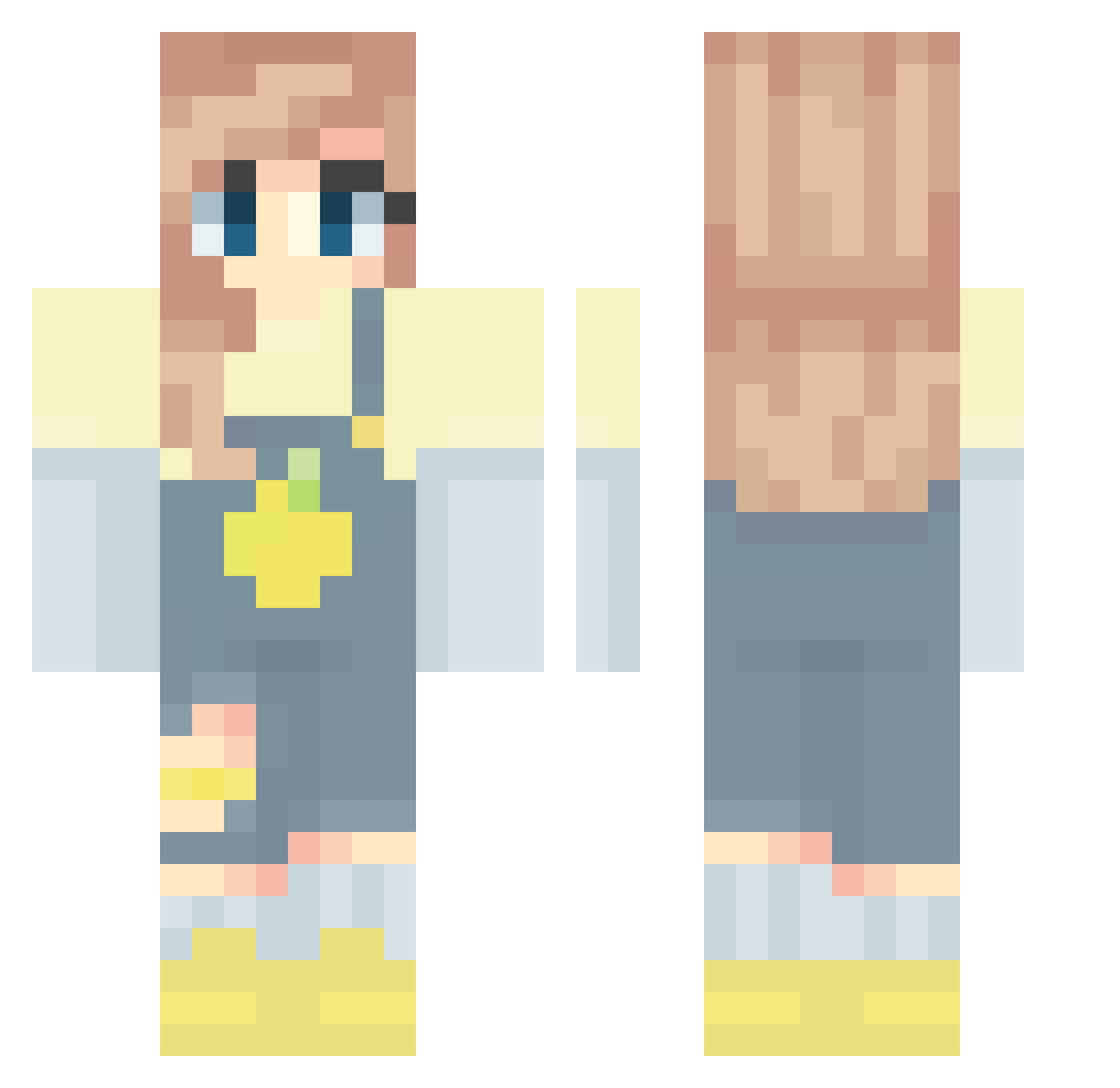 Galizzz Minecraft skin, front and back view