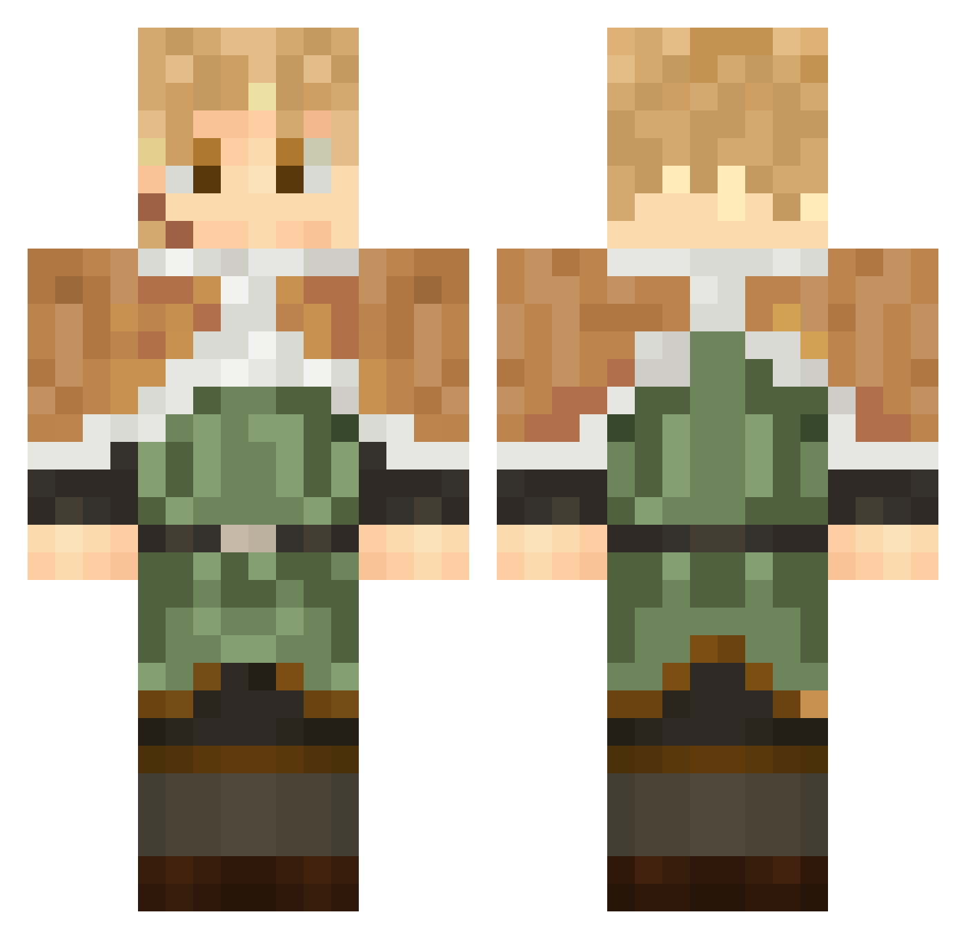 reverseetv Minecraft skin, front and back view