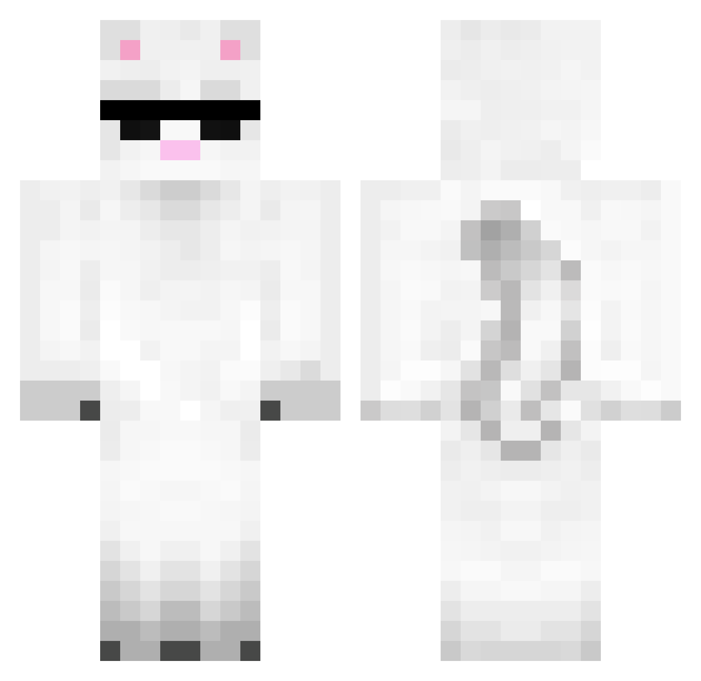 spageethi Minecraft skin, front and back view