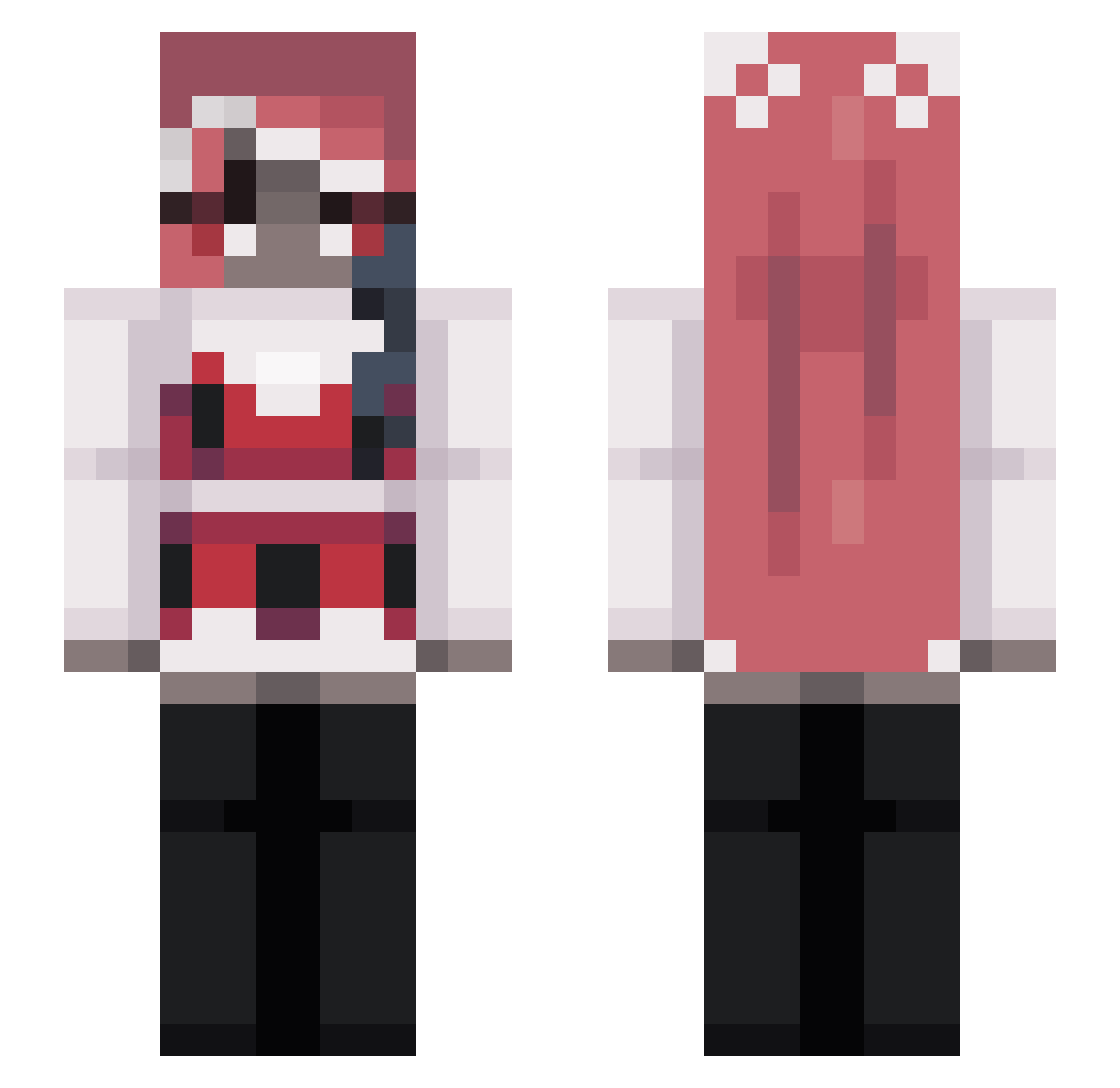 DiamondQueen2407 Minecraft skin, front and back view