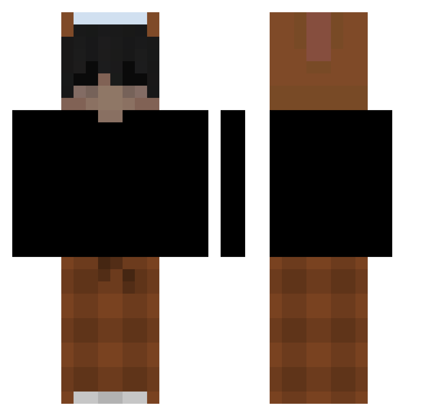 SOWOLIS Minecraft skin, front and back view