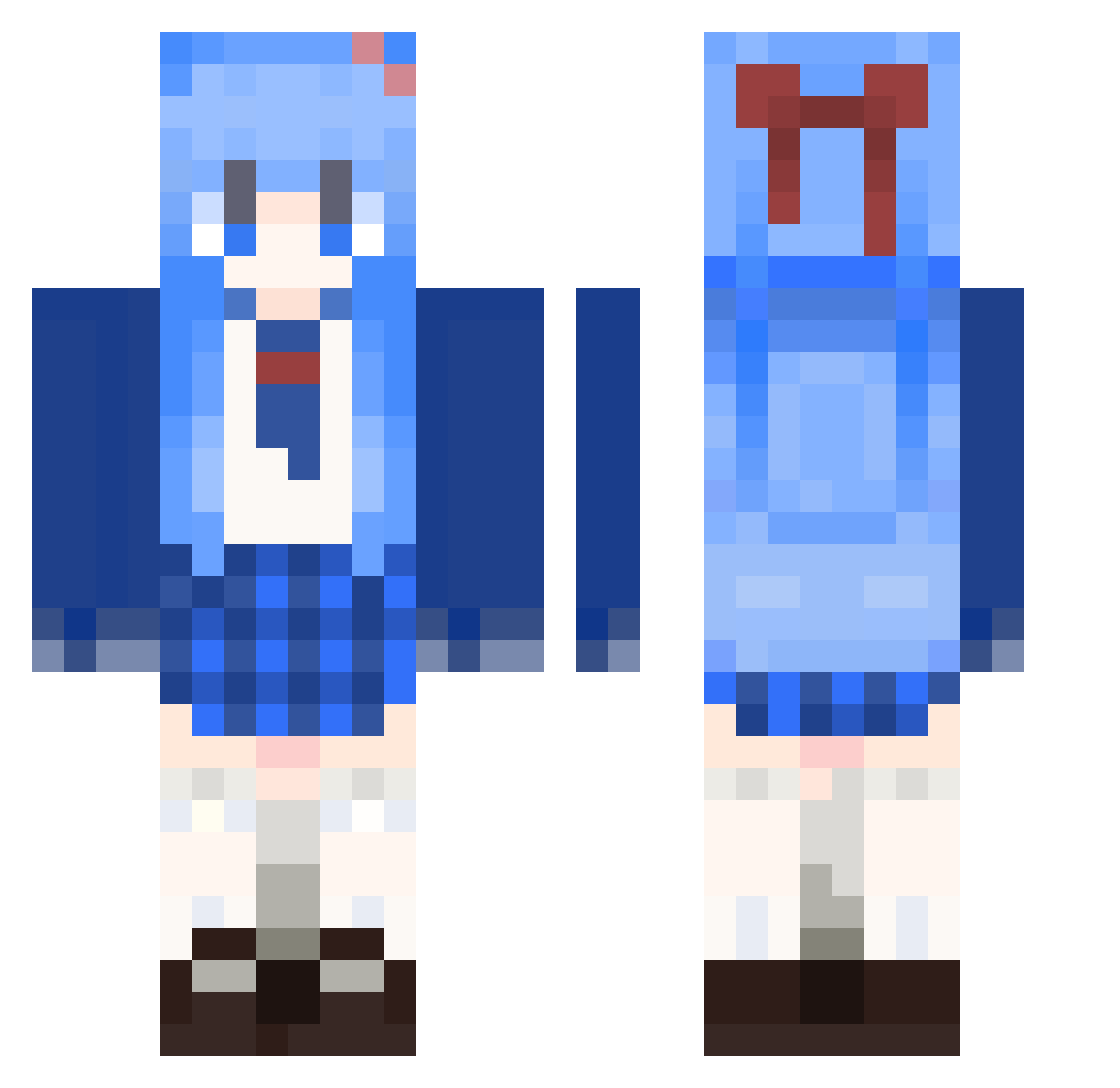 coolcat890 Minecraft skin, front and back view