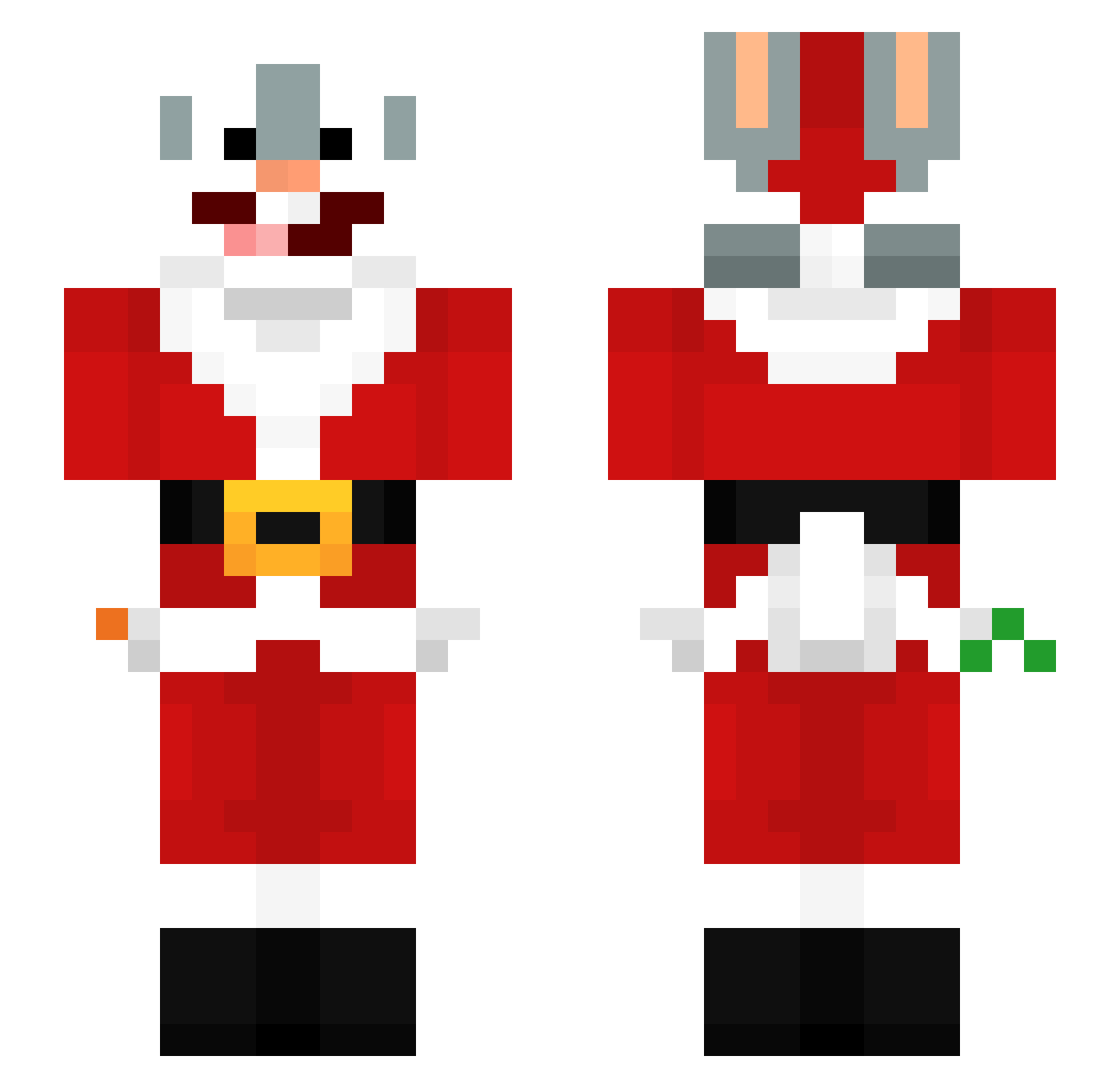 heavyjump Minecraft skin, front and back view