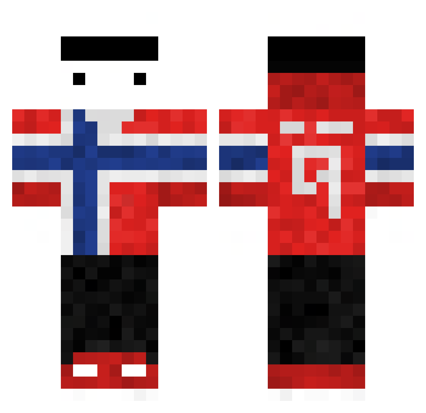 keeper1519 Minecraft skin, front and back view