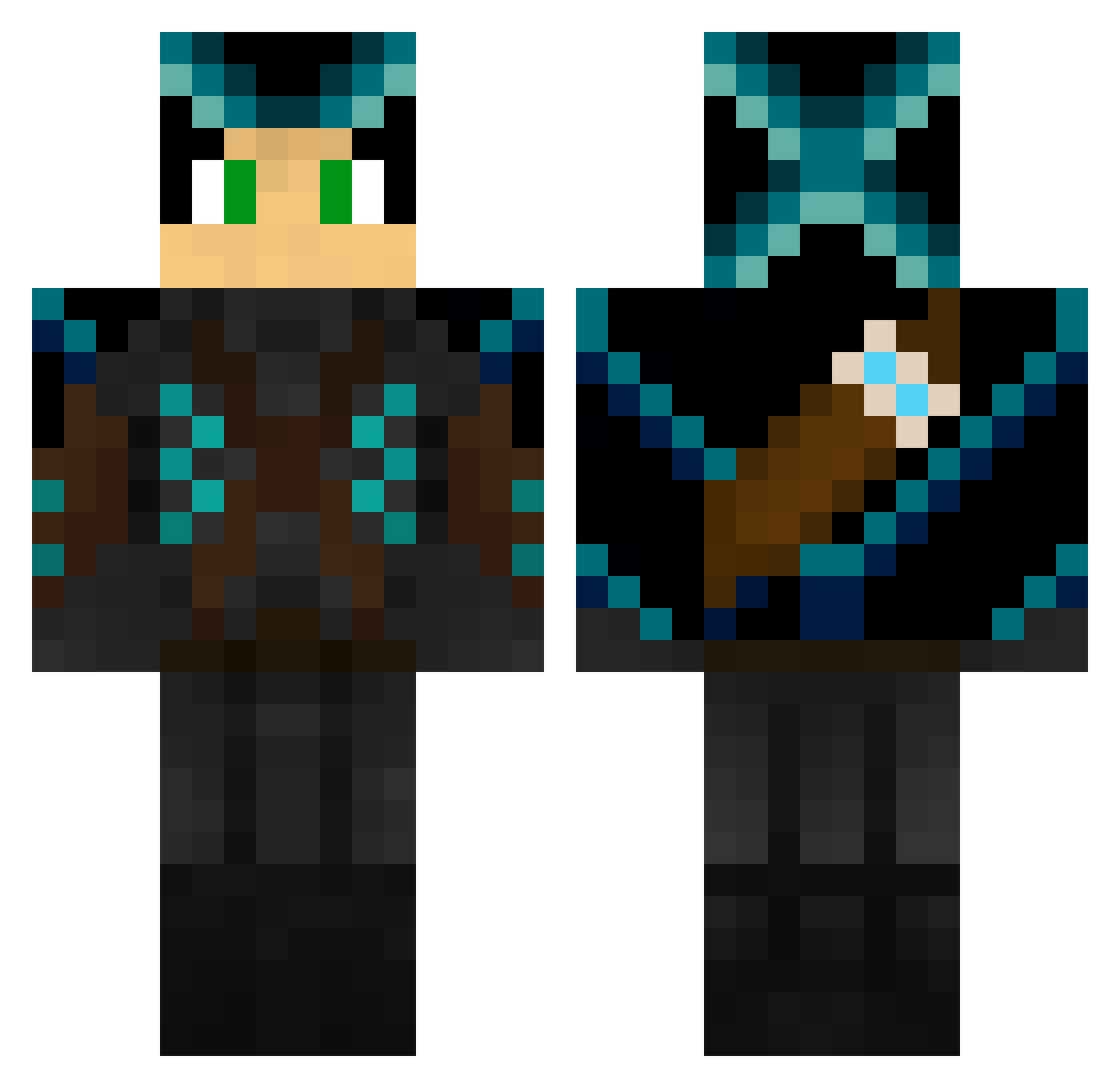 LardBunion Minecraft skin, front and back view