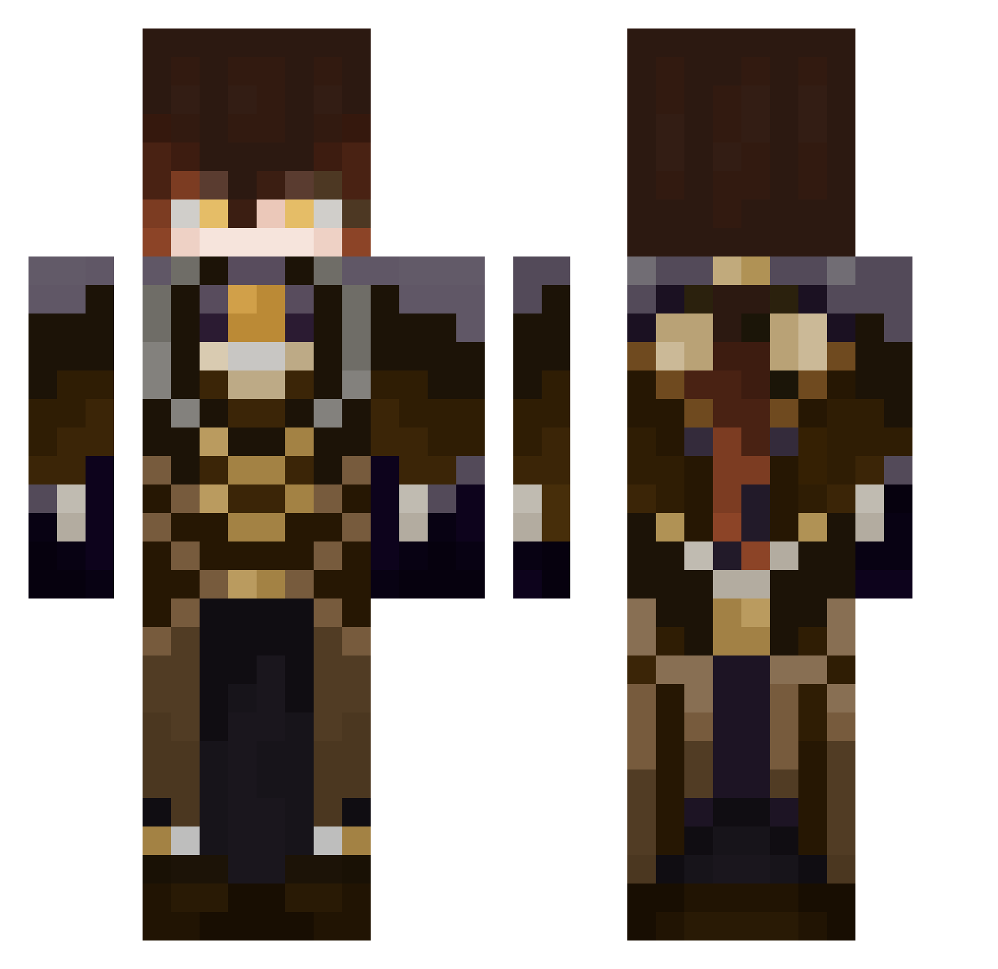 Nipamo_ Minecraft skin, front and back view