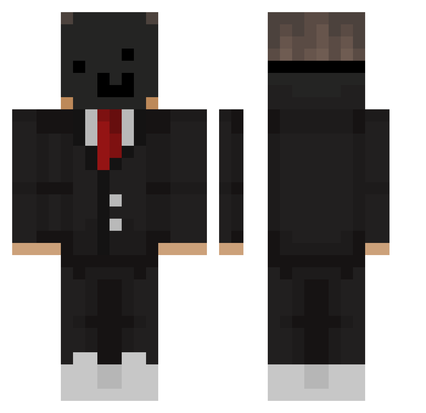 Cryberx49 Minecraft skin, front and back view