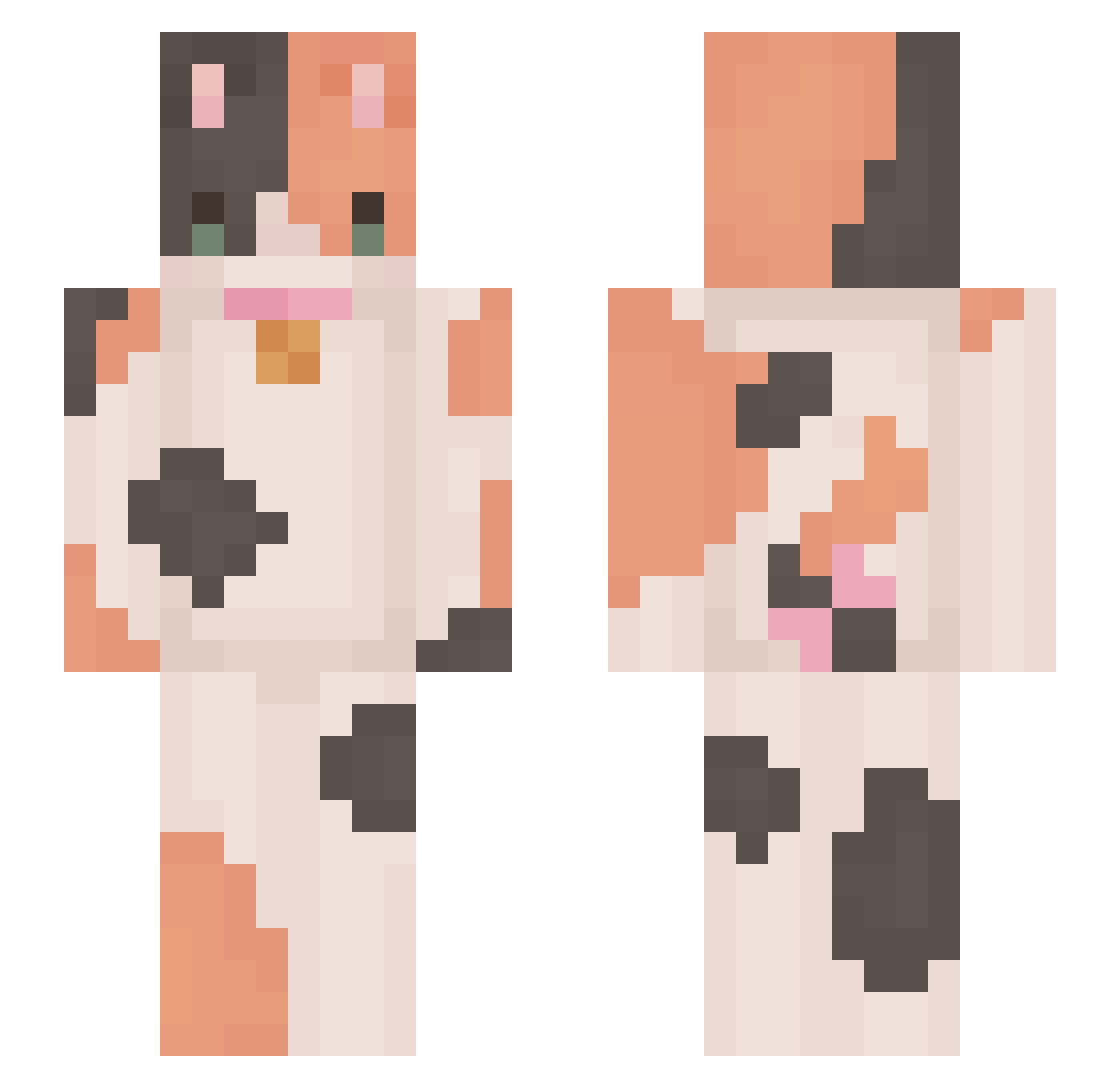 wowlolk Minecraft skin, front and back view