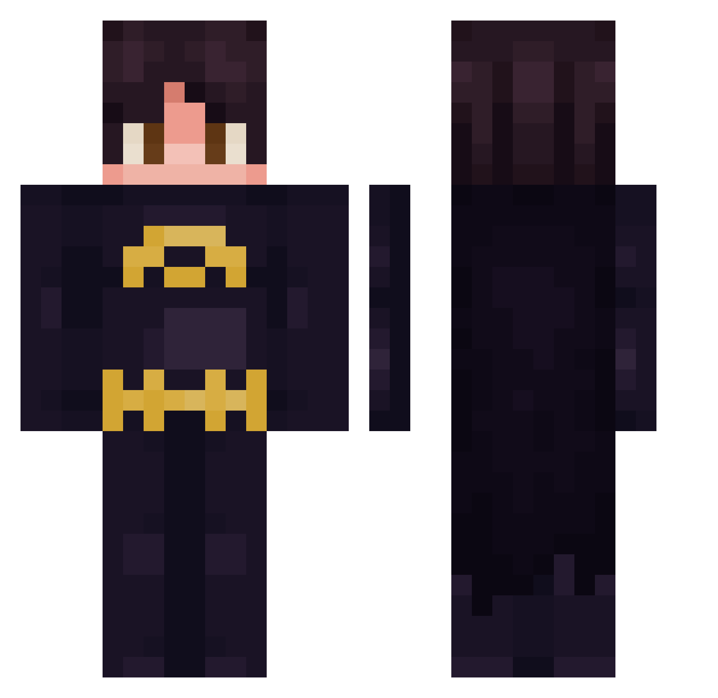 SoloYo12 Minecraft skin, front and back view