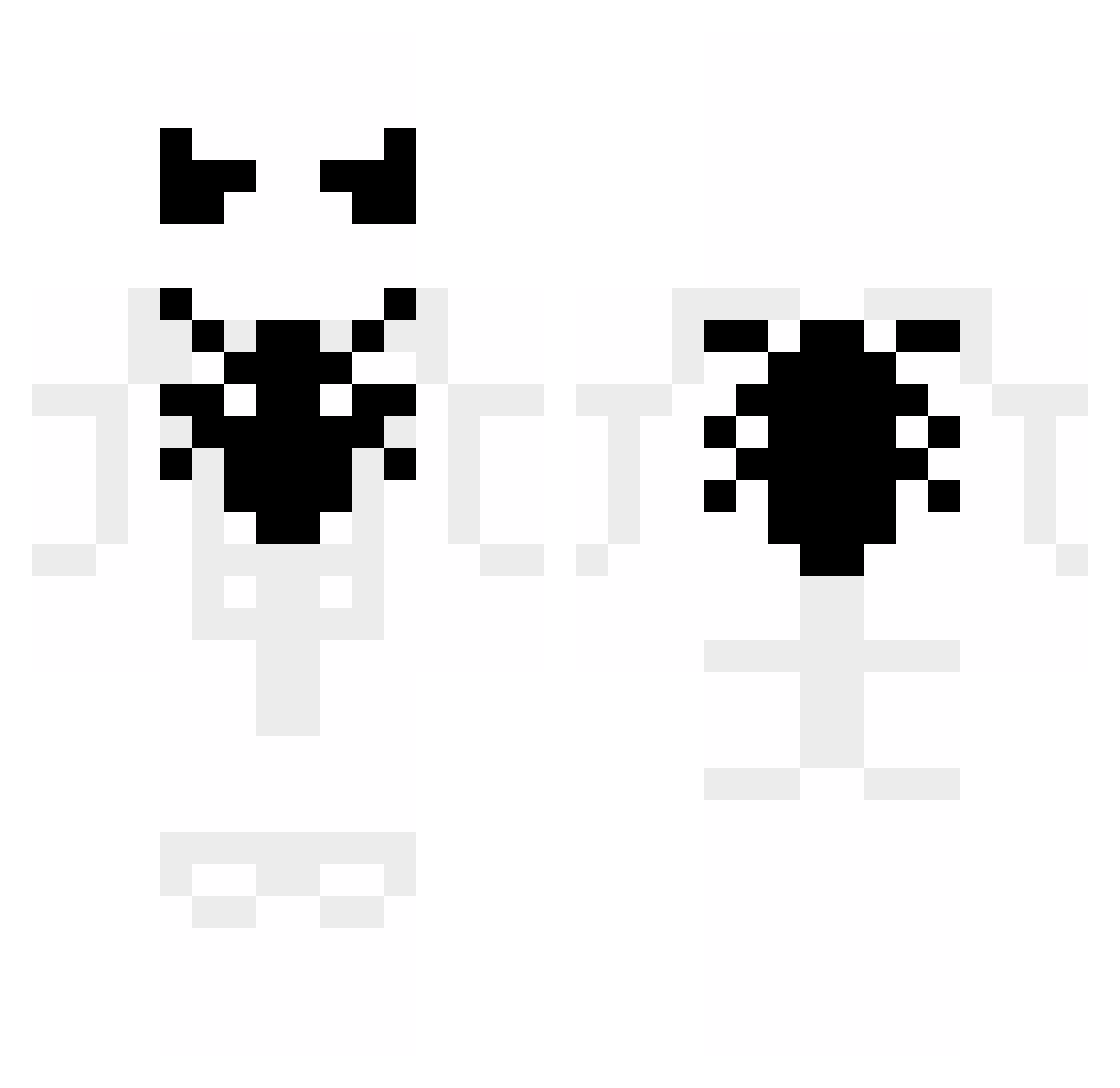 ASpookyGhost Minecraft skin, front and back view