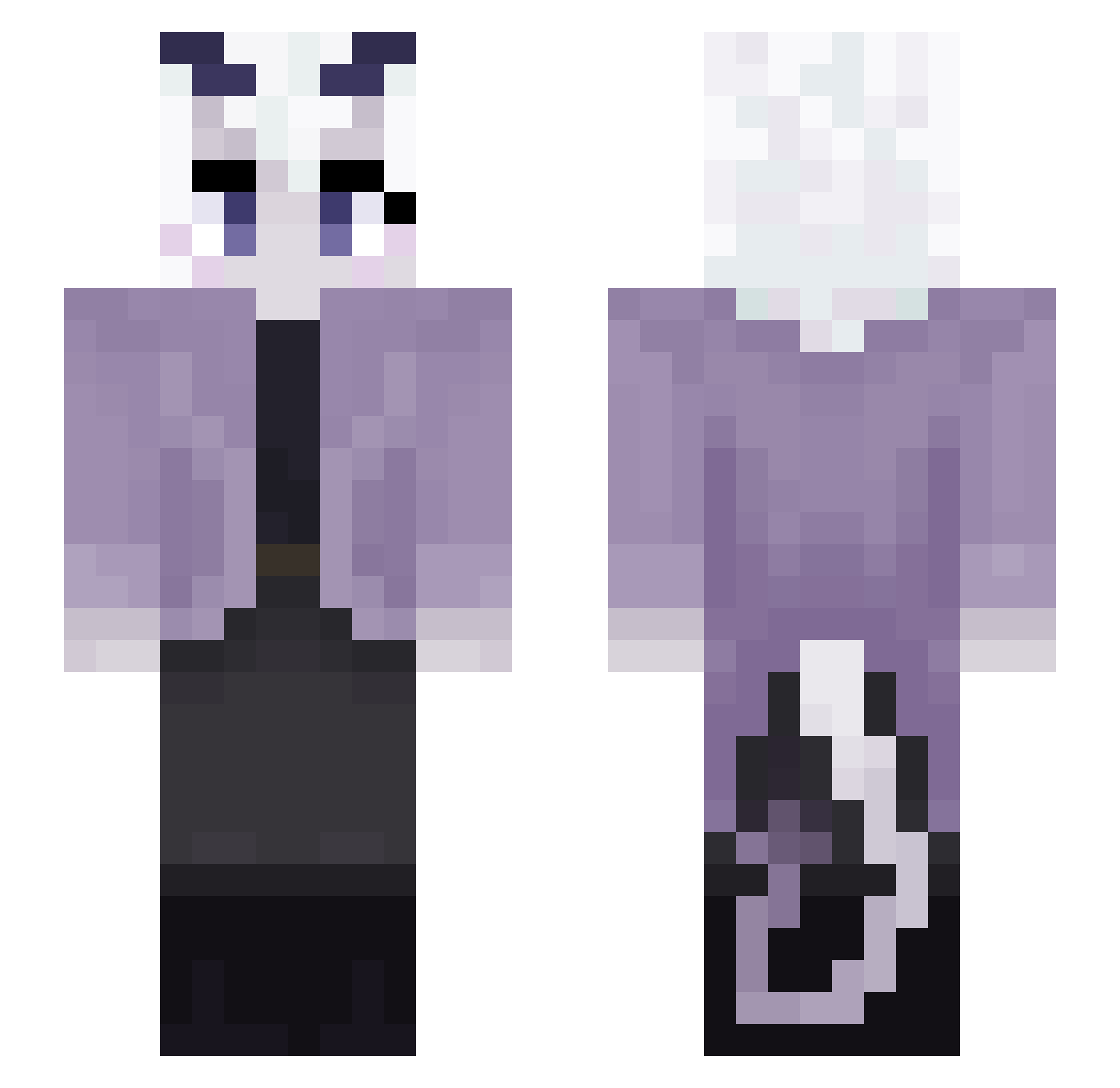 Creature_Squib Minecraft skin, front and back view