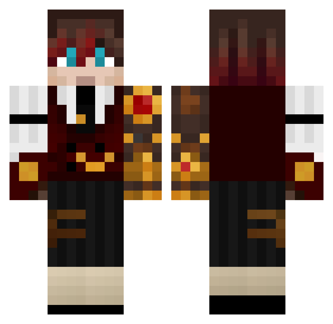 REYNARD21 Minecraft skin, front and back view
