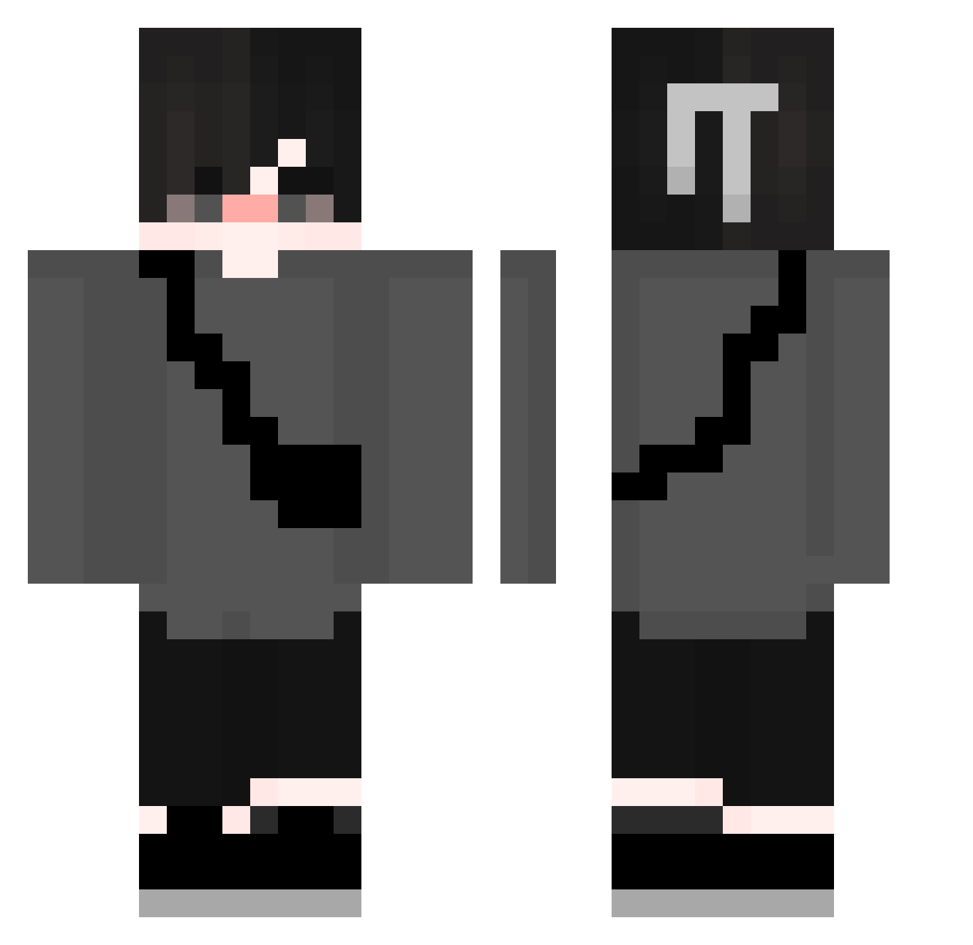 slayerchug22 Minecraft skin, front and back view