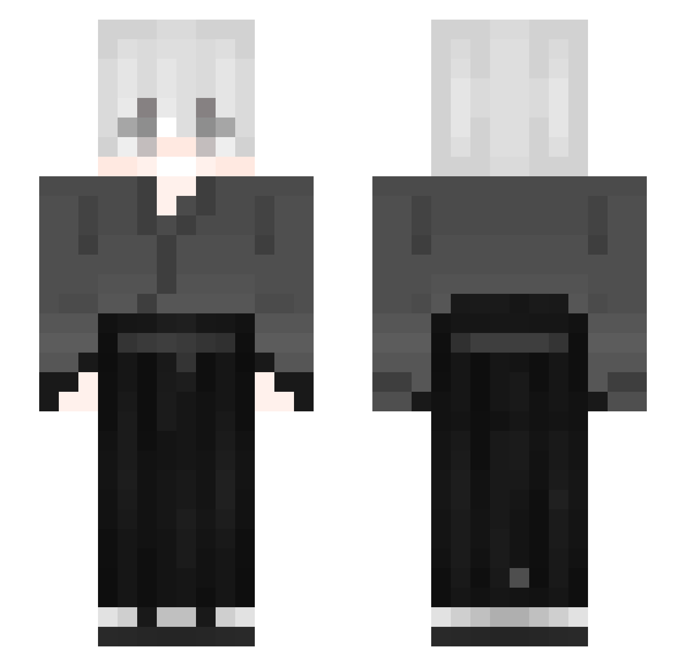 Paycheck25 Minecraft skin, front and back view