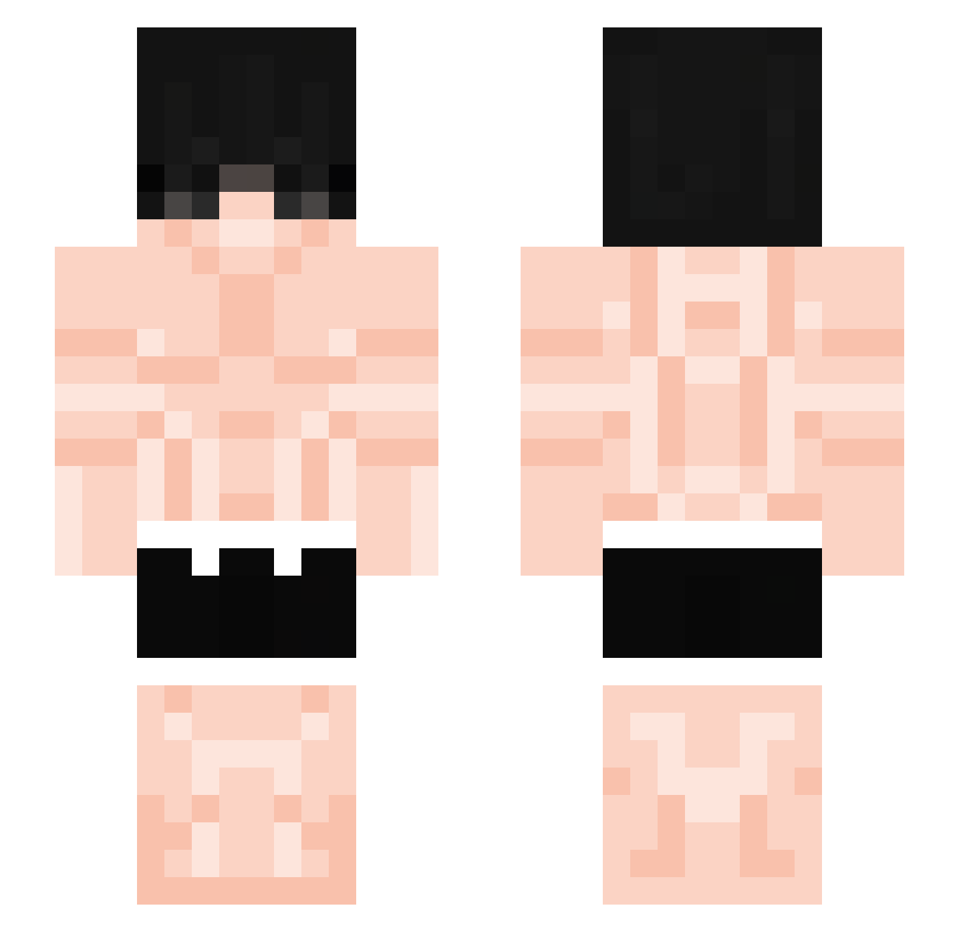 Confusion3h Minecraft skin, front and back view