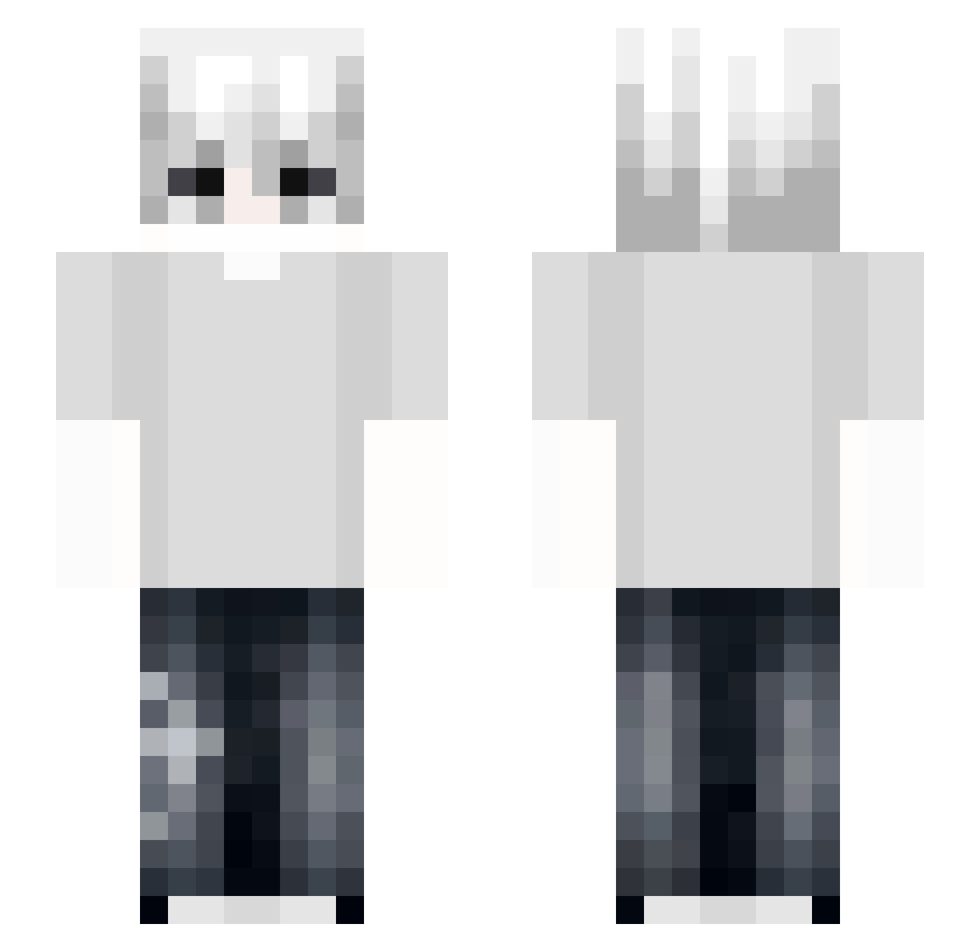 M8WA Minecraft skin, front and back view