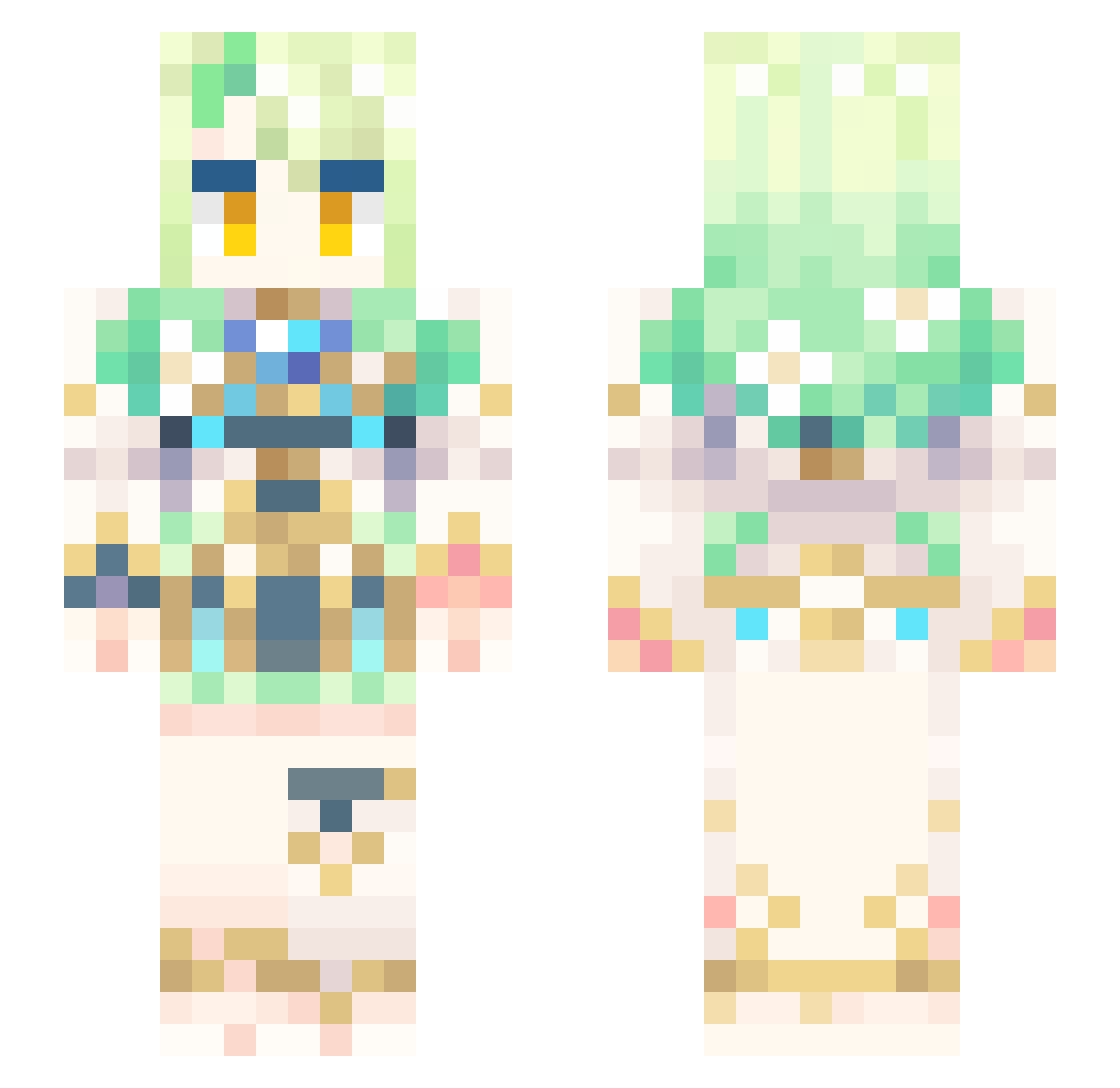 kotarulzok Minecraft skin, front and back view