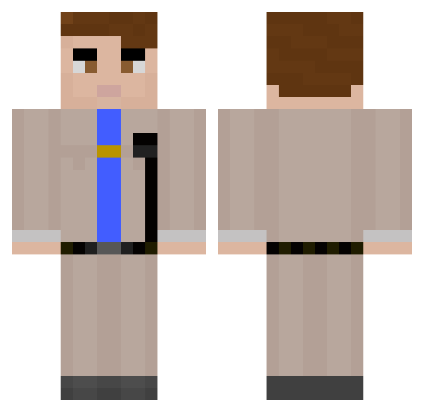 KevinOHiggins Minecraft skin, front and back view