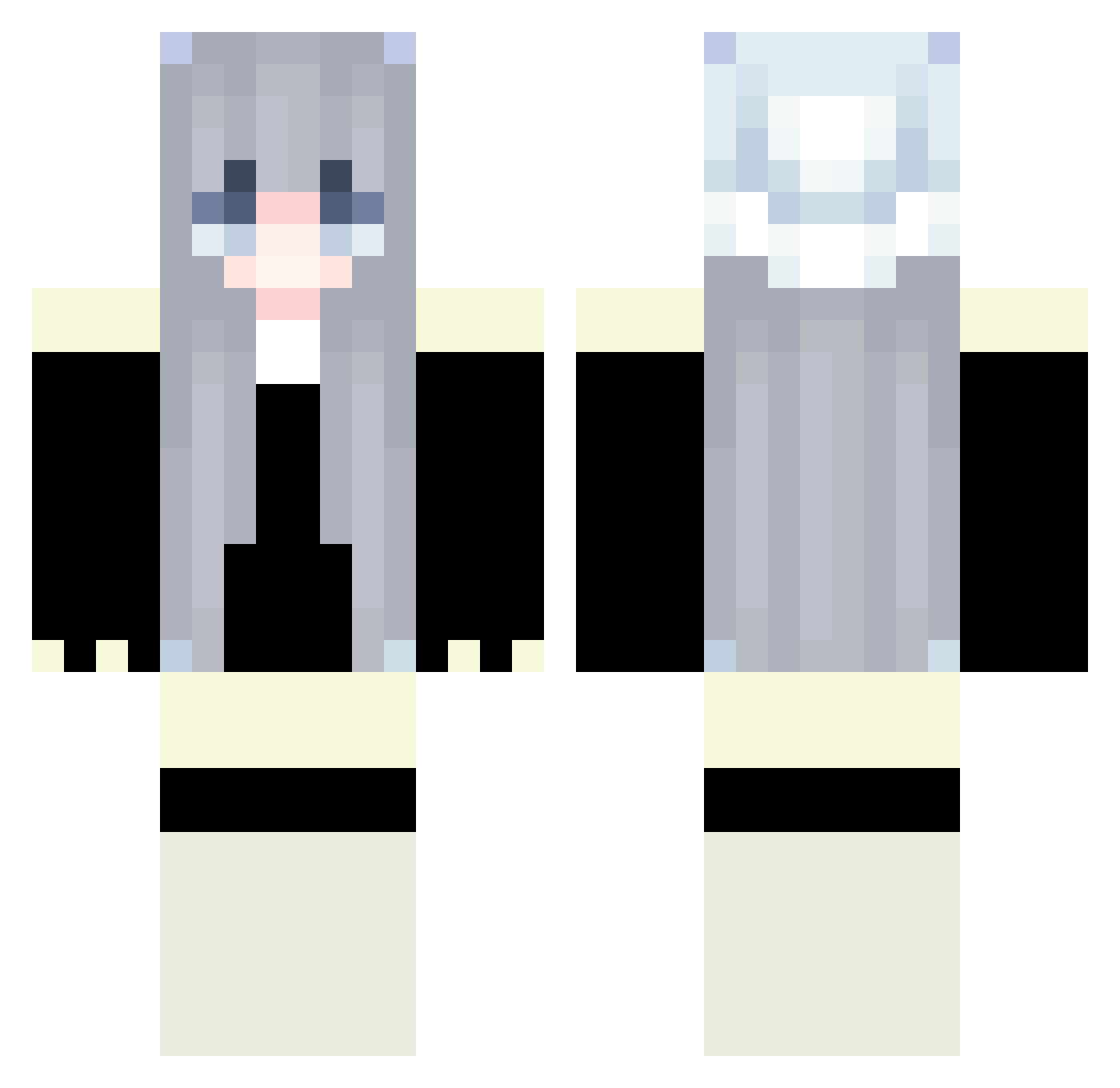 Mattri_Dex Minecraft skin, front and back view