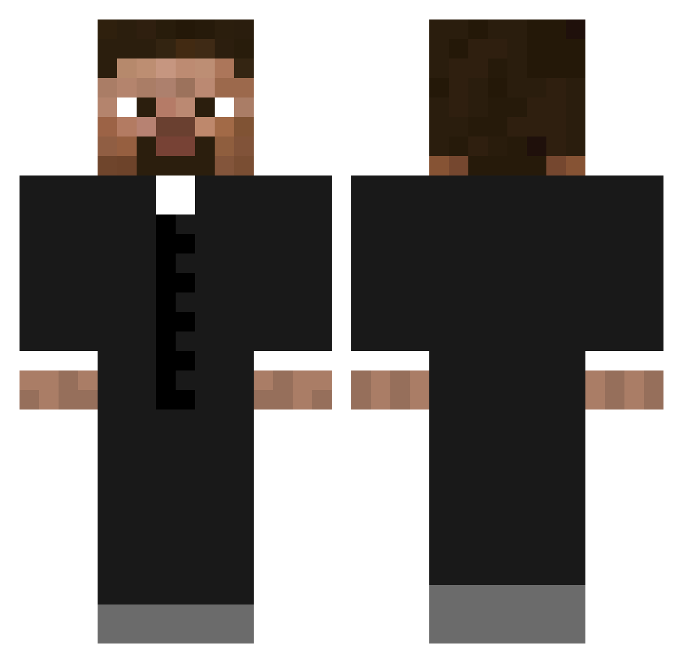 Obamma_Gaming Minecraft skin, front and back view