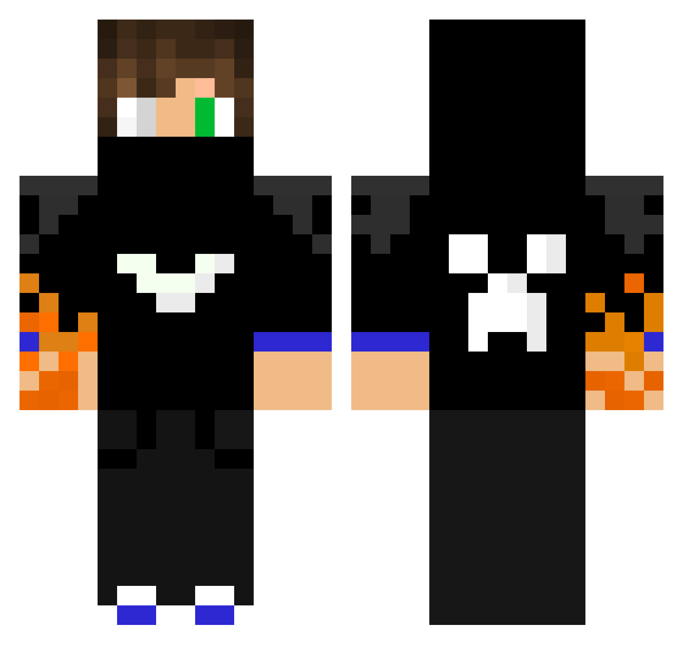 The_Archy Minecraft skin, front and back view