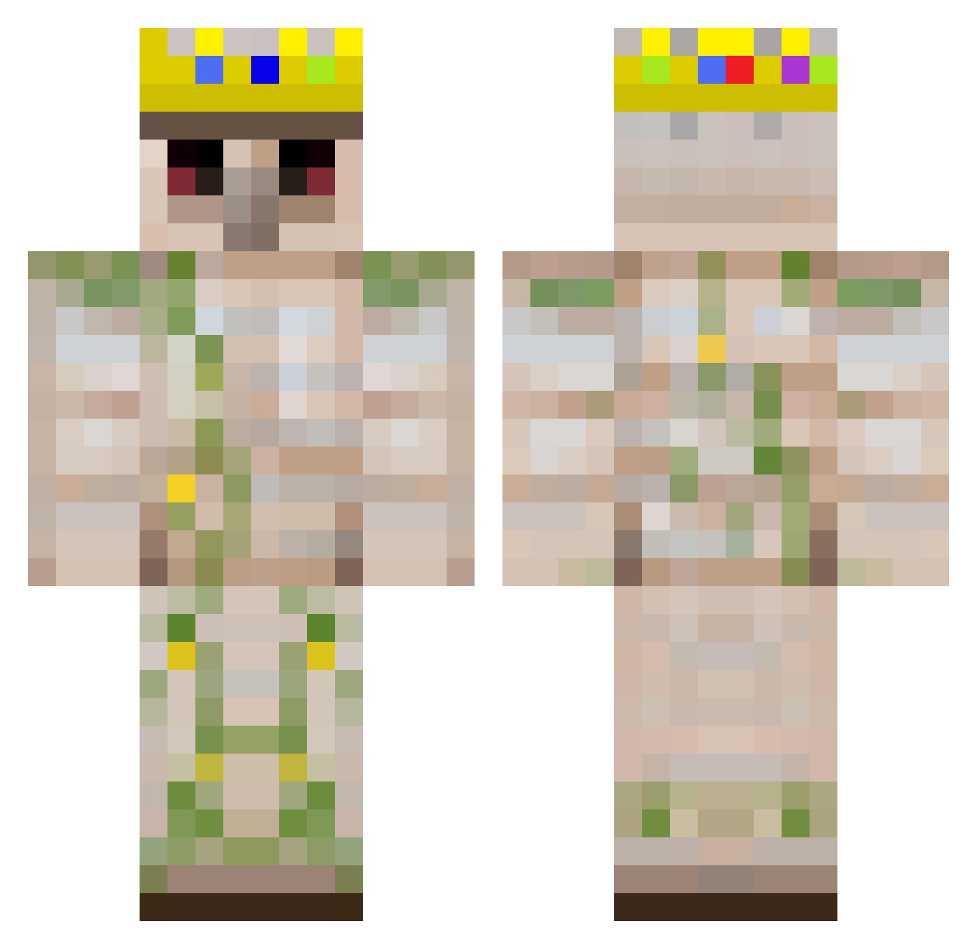 b1gbertha Minecraft skin, front and back view