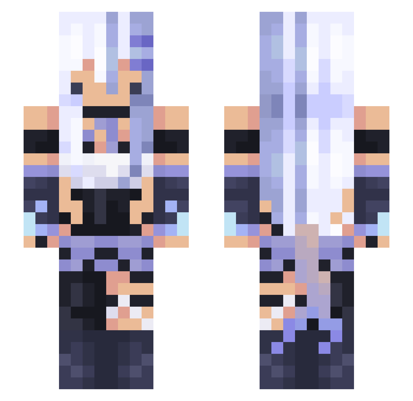 fallout996 Minecraft skin, front and back view