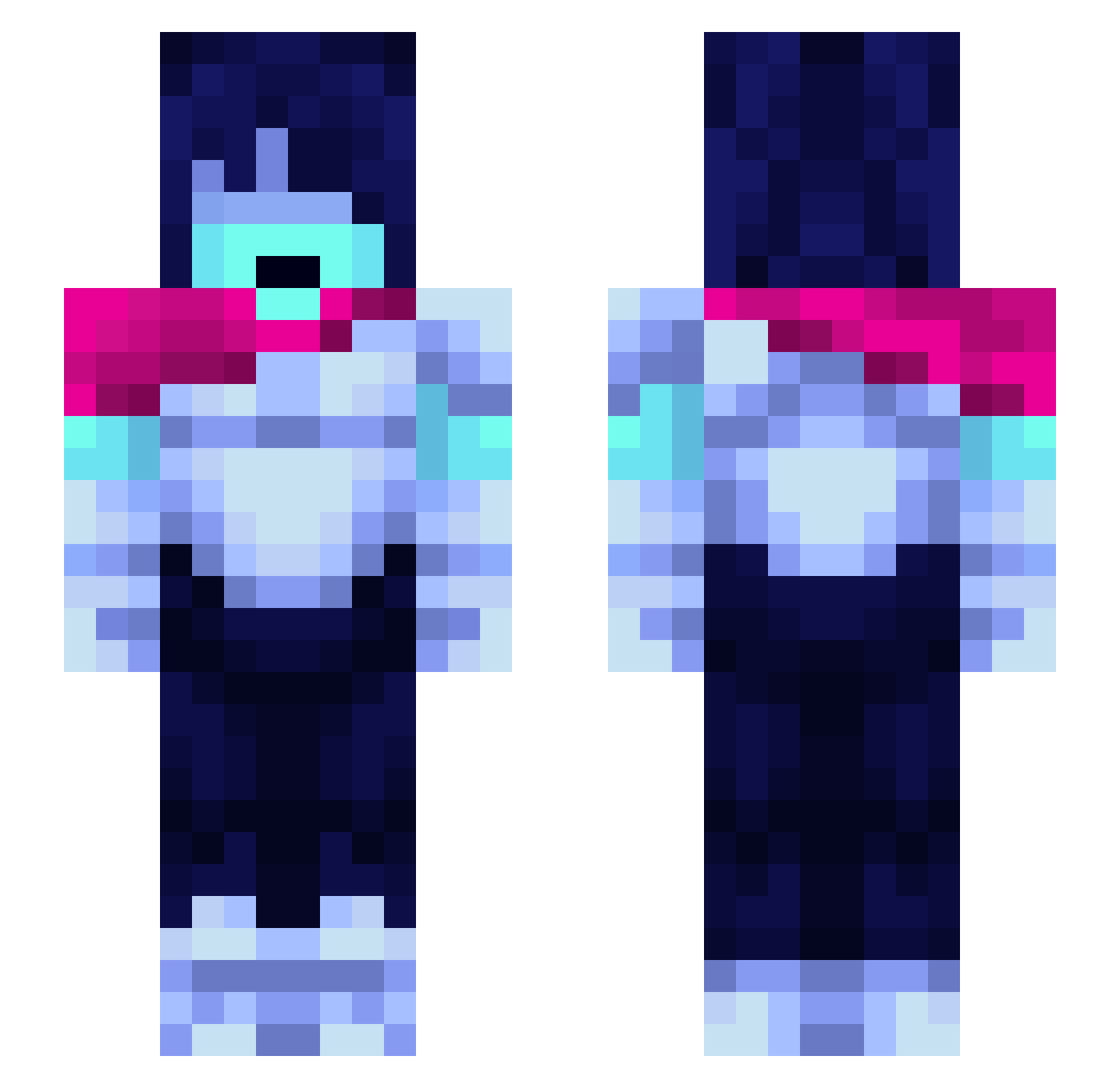Spexo_ Minecraft skin, front and back view