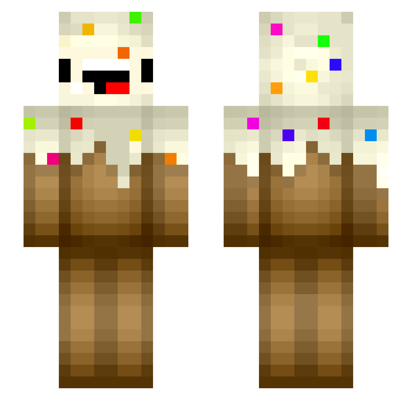 _CupcakeGod_ Minecraft skin, front and back view