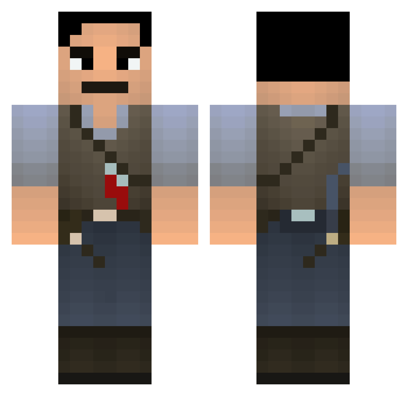 LookAtTheSkye Minecraft skin, front and back view