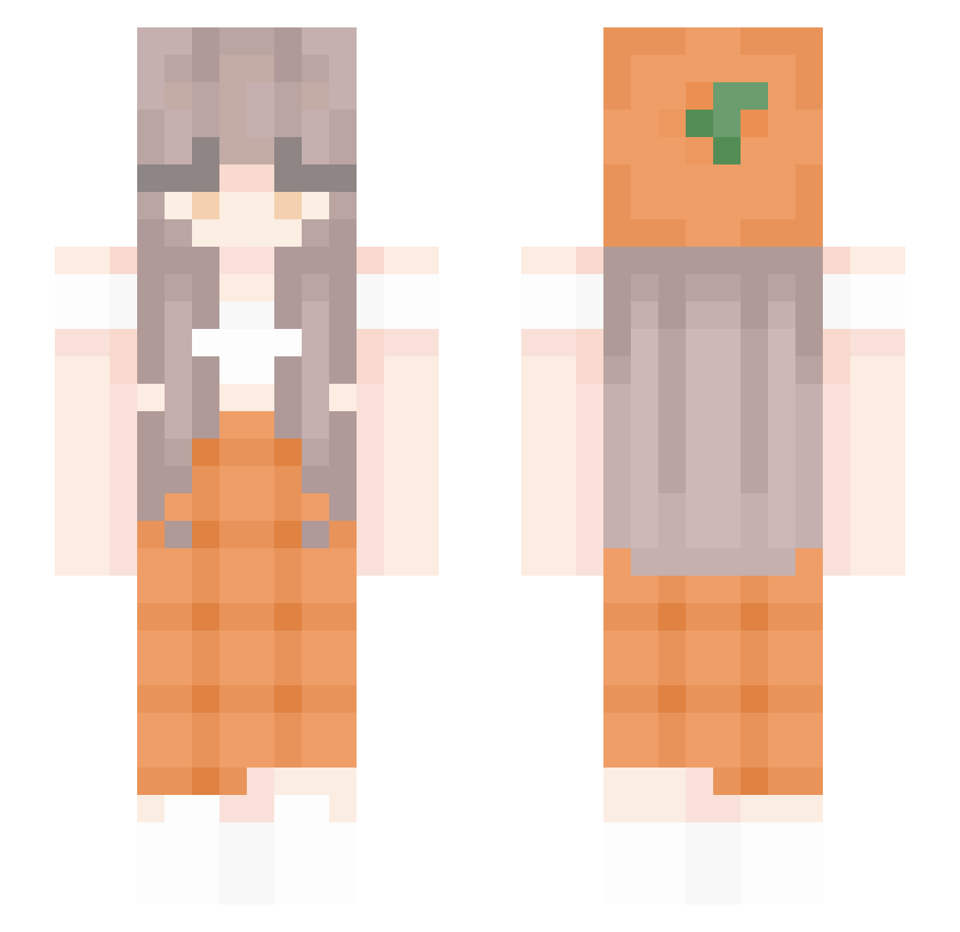Shortie_cx Minecraft skin, front and back view