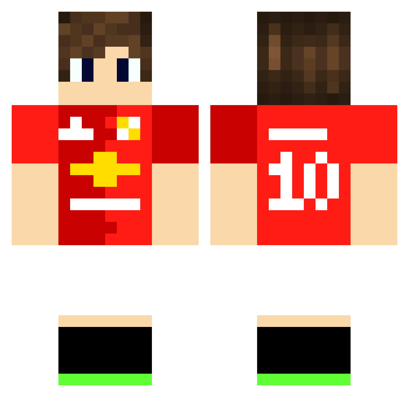 punicher_channel Minecraft skin, front and back view