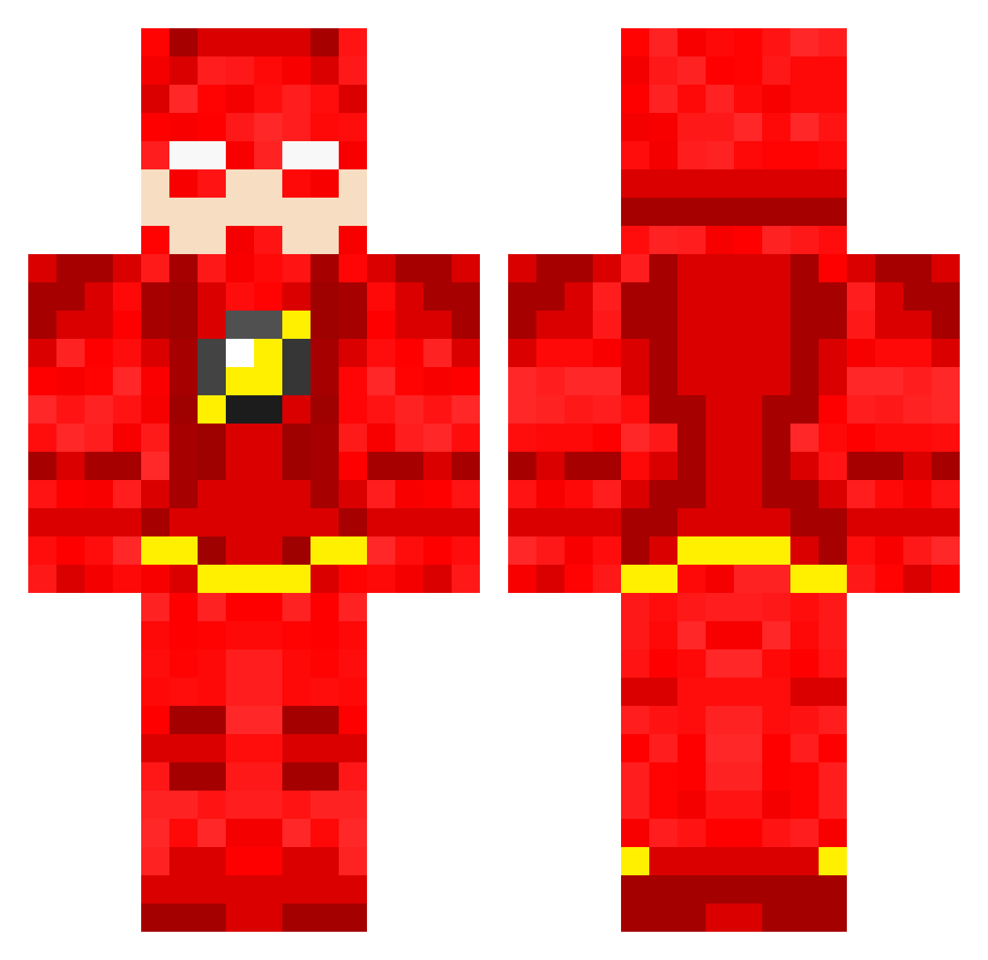 Ritc Minecraft skin, front and back view