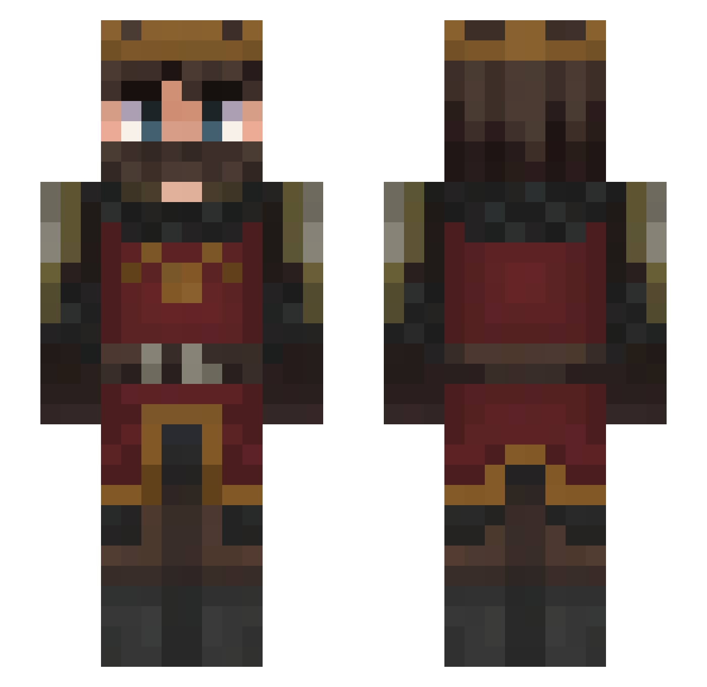Alejorcd23 Minecraft skin, front and back view