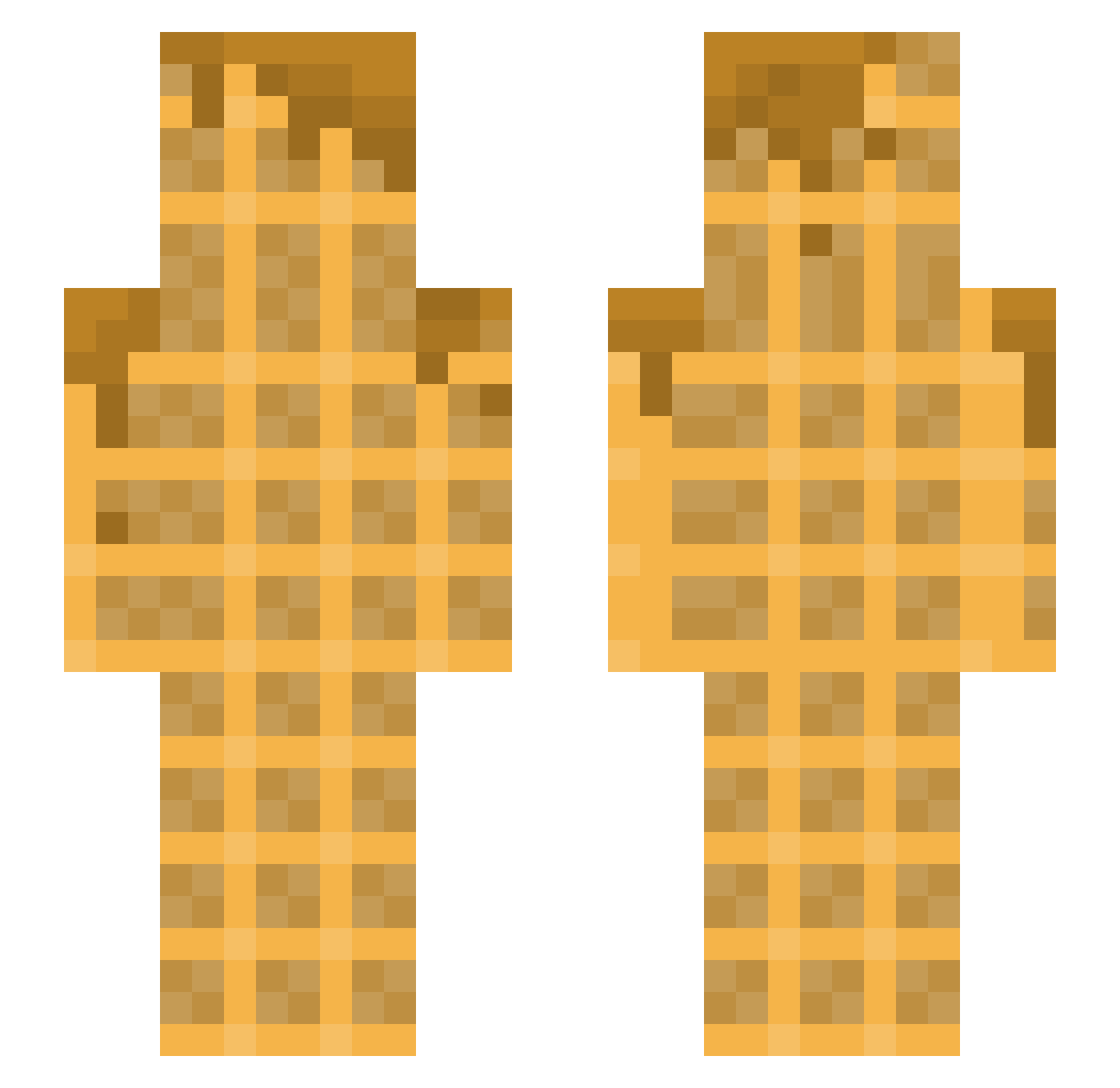 Pallaqinka Minecraft skin, front and back view