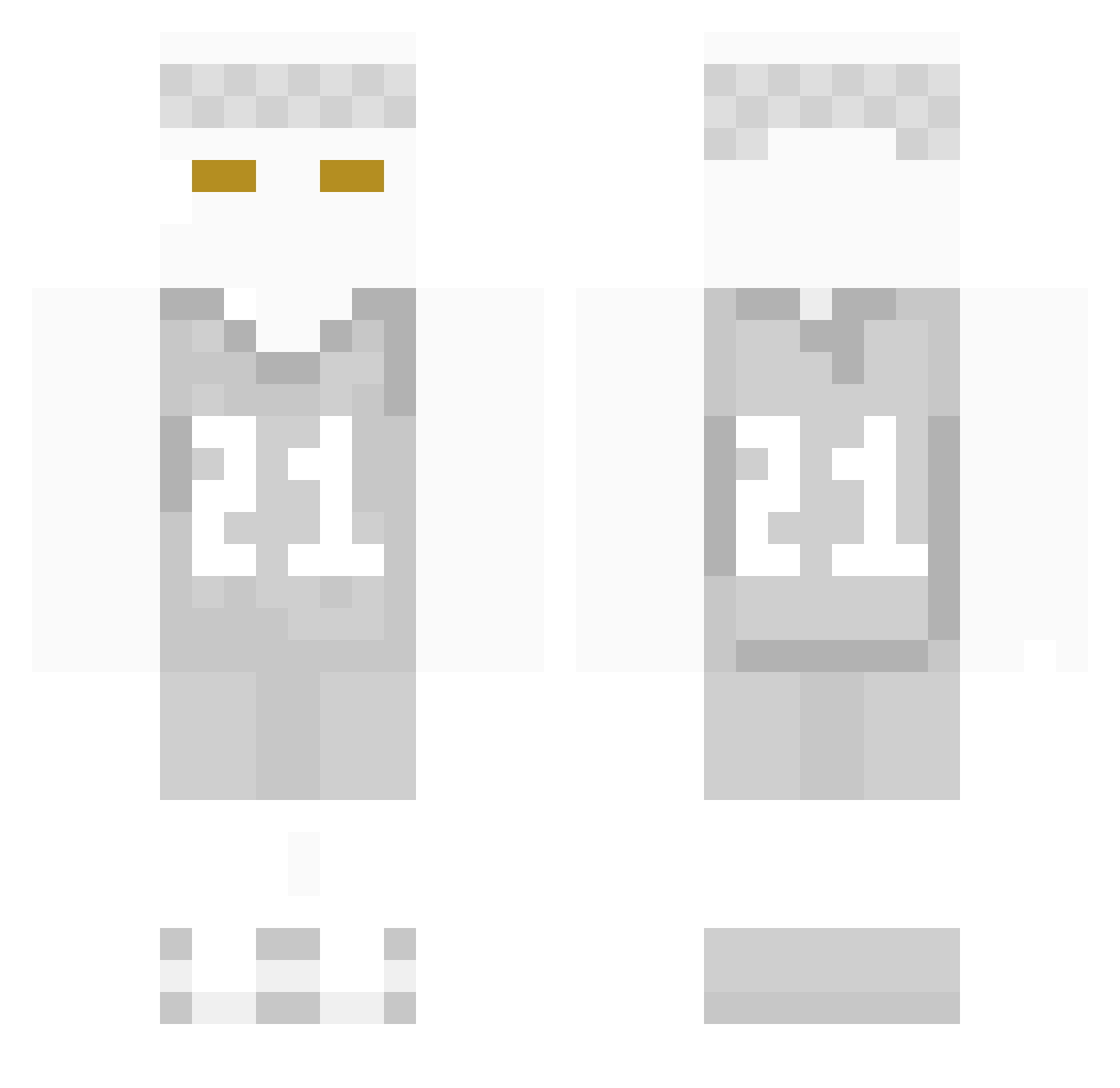Voidqq Minecraft skin, front and back view